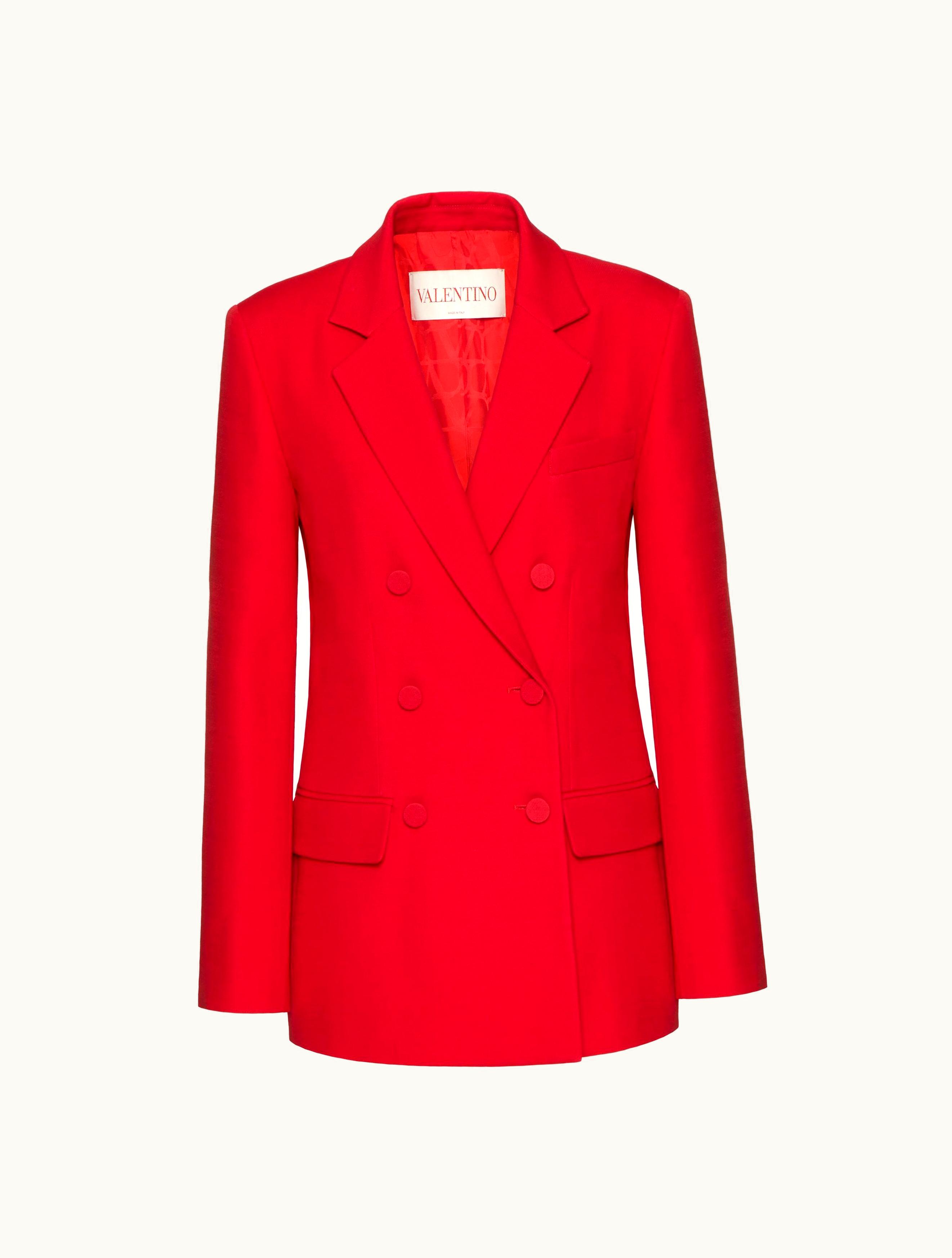 Valentino Valentino Crepe Couture Blazer For Woman In Red