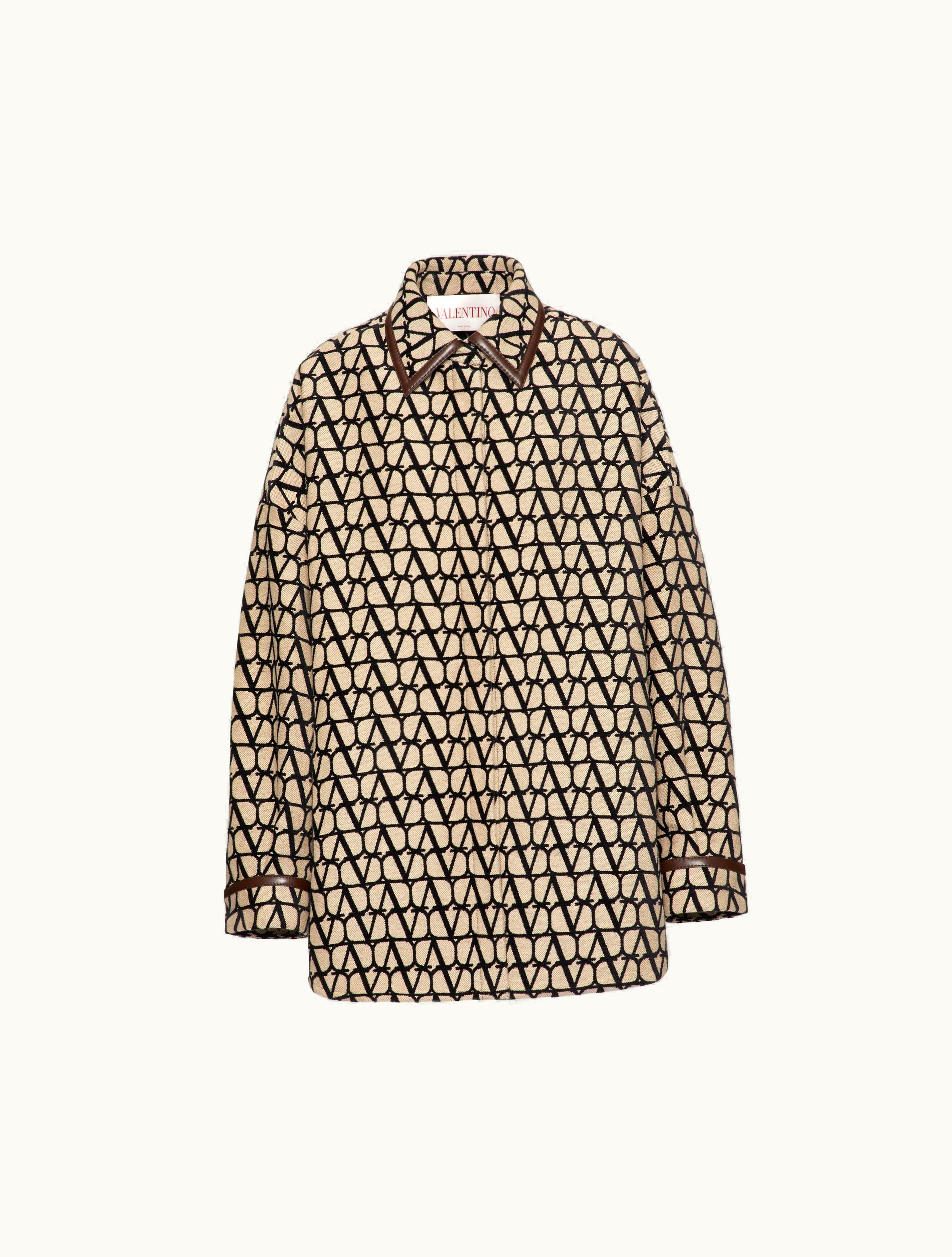 Valentino Valentino Toile Iconographe Light Overshirt For Woman In Beige / Black