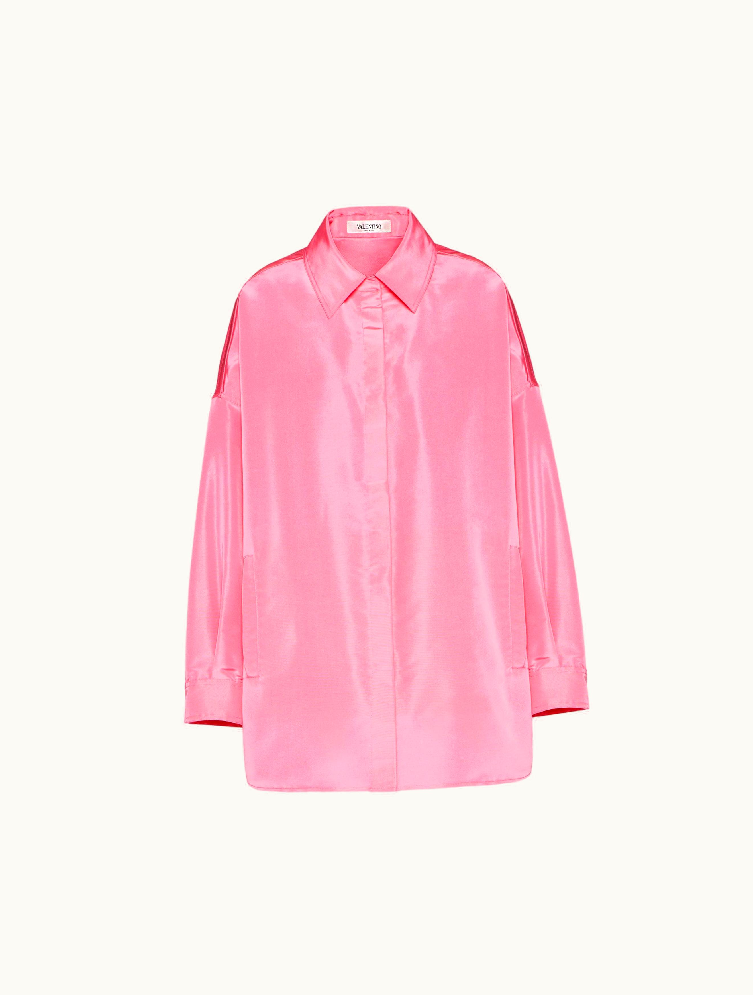 Valentino Valentino Faille Pea Coat For Woman In Pink