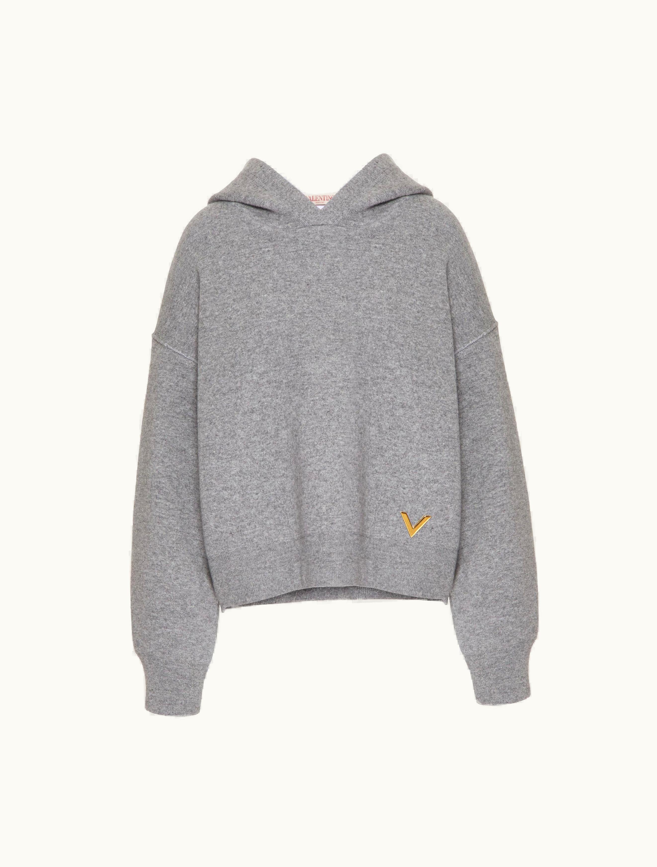 Valentino Valentino Wool And Stretched Viscose Jumper For Woman In Grey