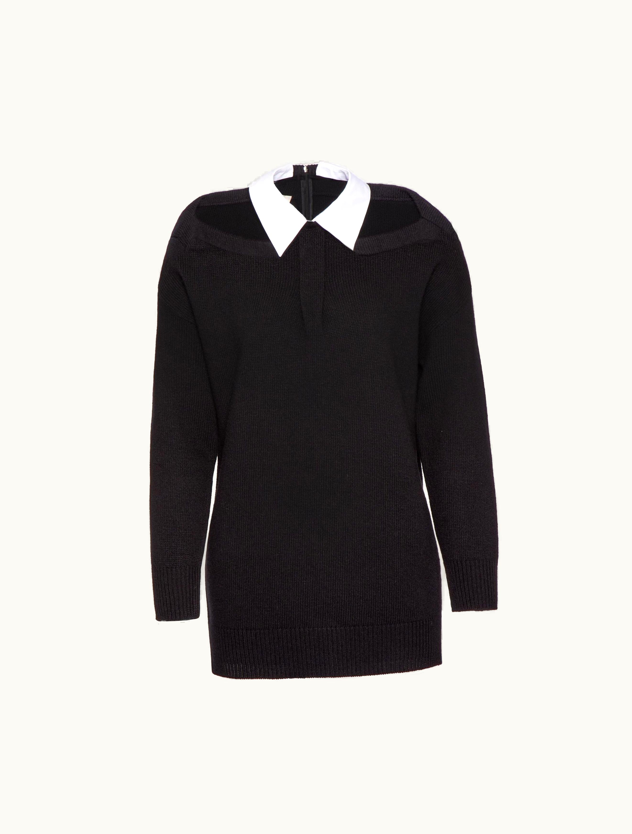 Valentino Valentino Wool Jumper For Woman In Black / White
