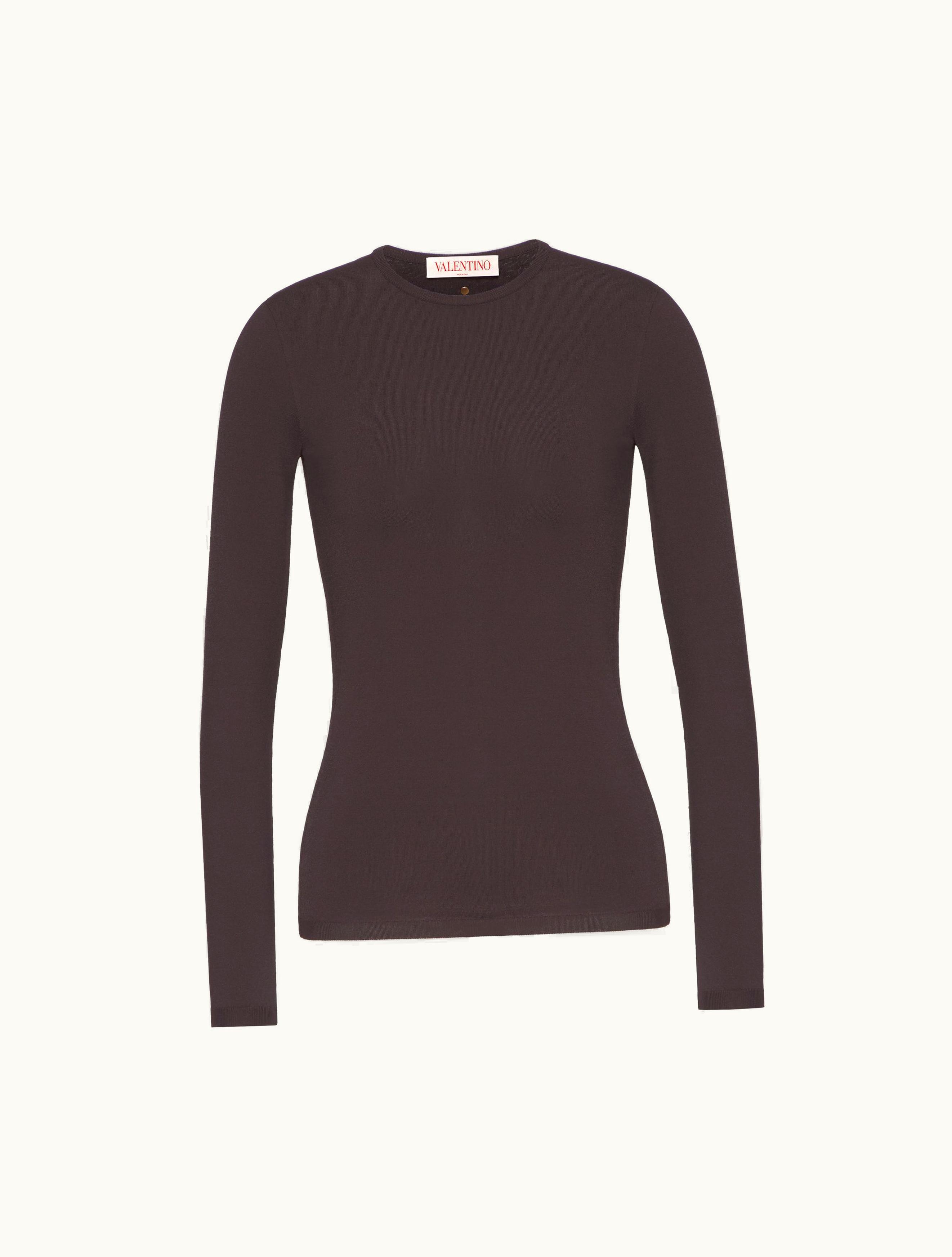 Valentino Valentino Stretched Viscose Jumper For Woman In Light Camel