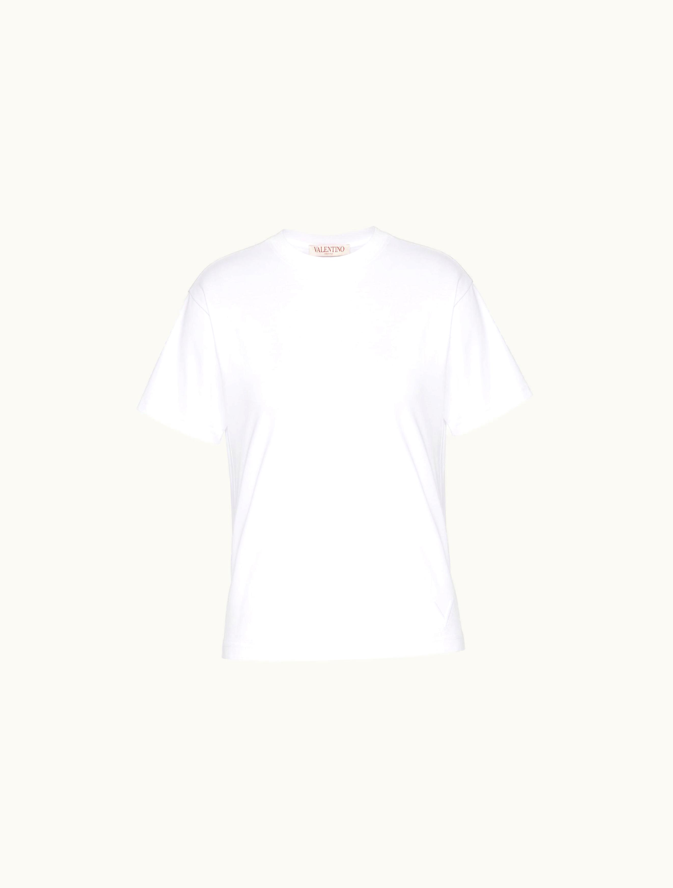 Valentino Valentino Jersey Cotton T-shirt For Woman In White