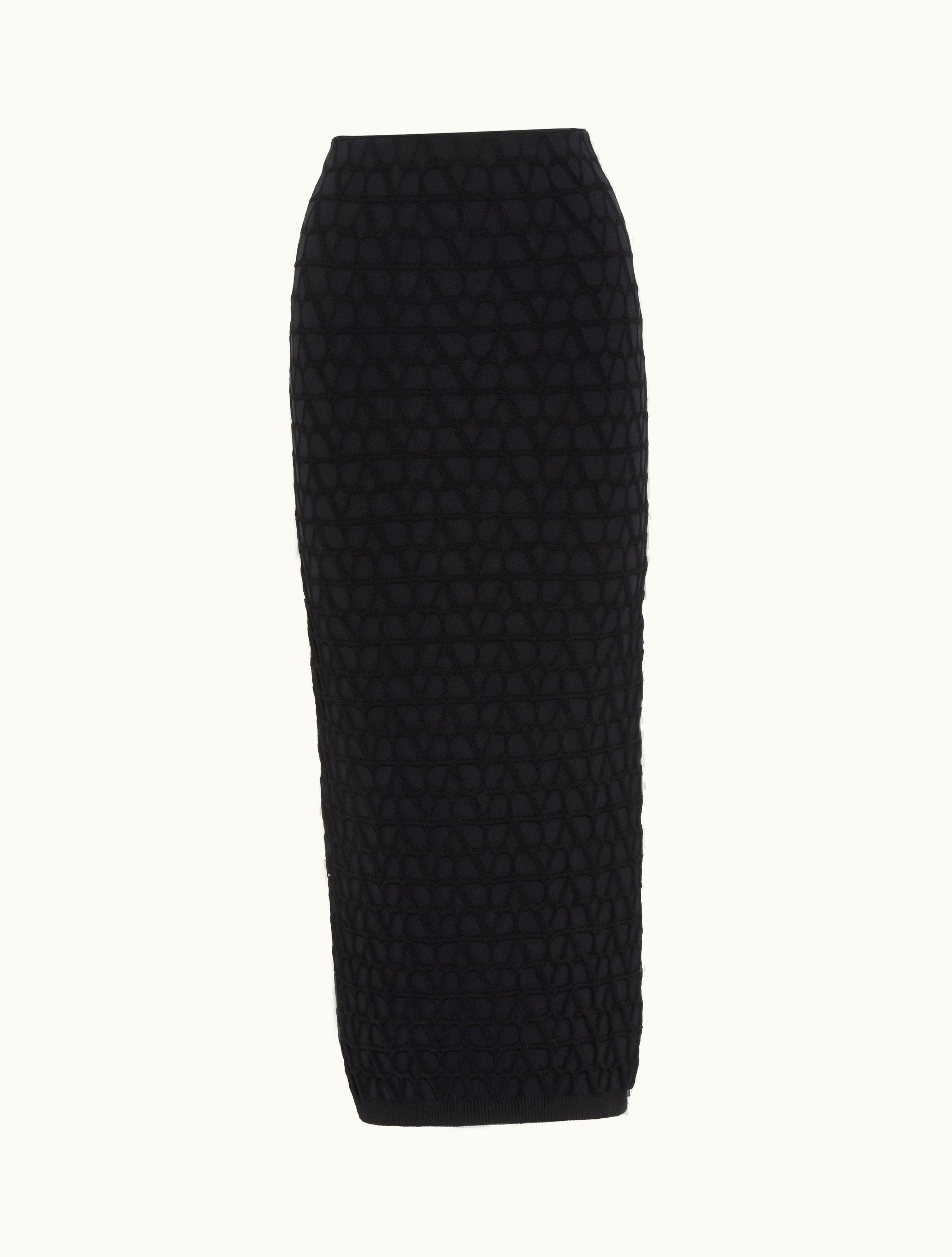 Valentino Valentino Toile Iconographe Stretched Viscose Skirt For Woman In Black