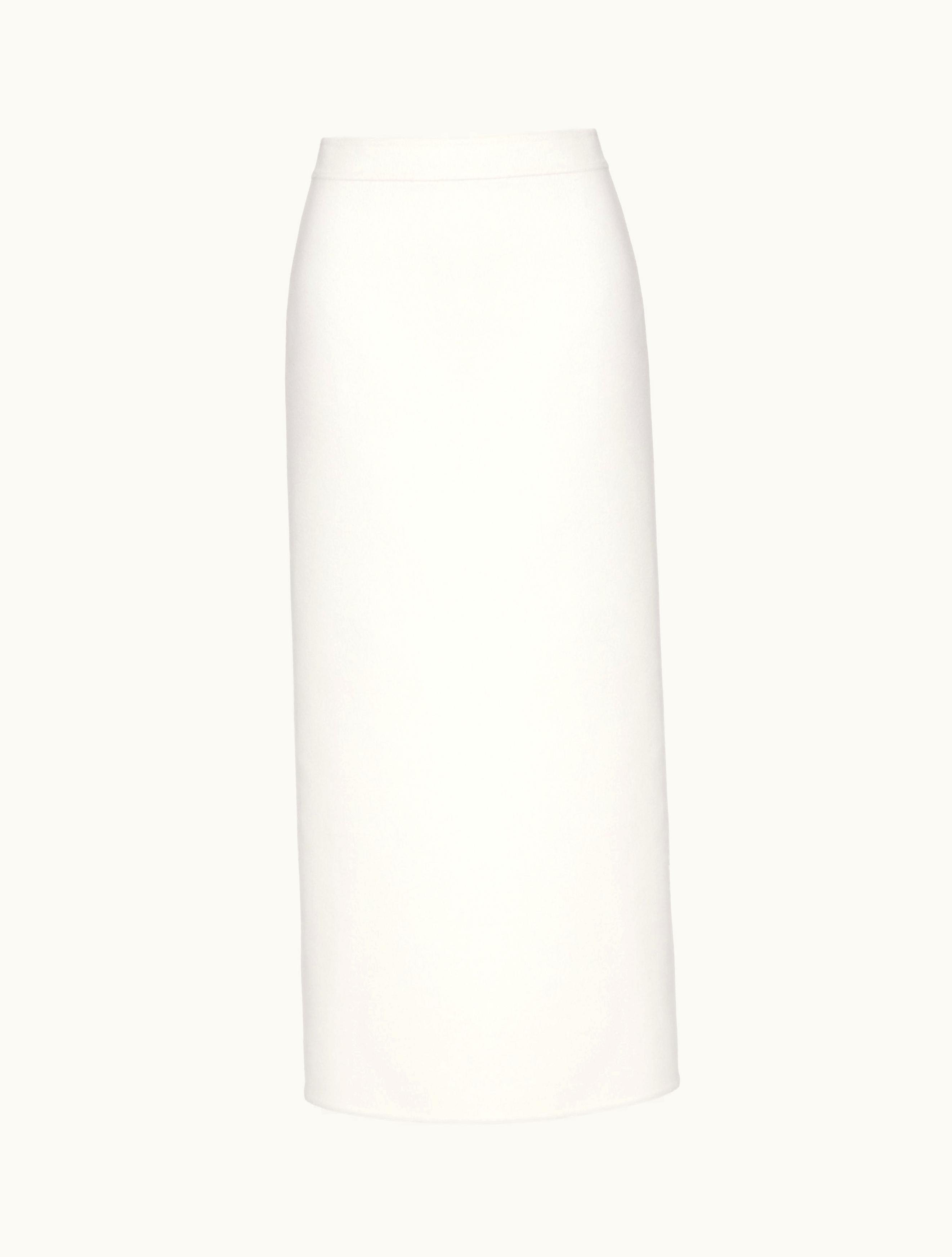 Valentino Valentino Compact Drap Midi Skirt For Woman In Ivory