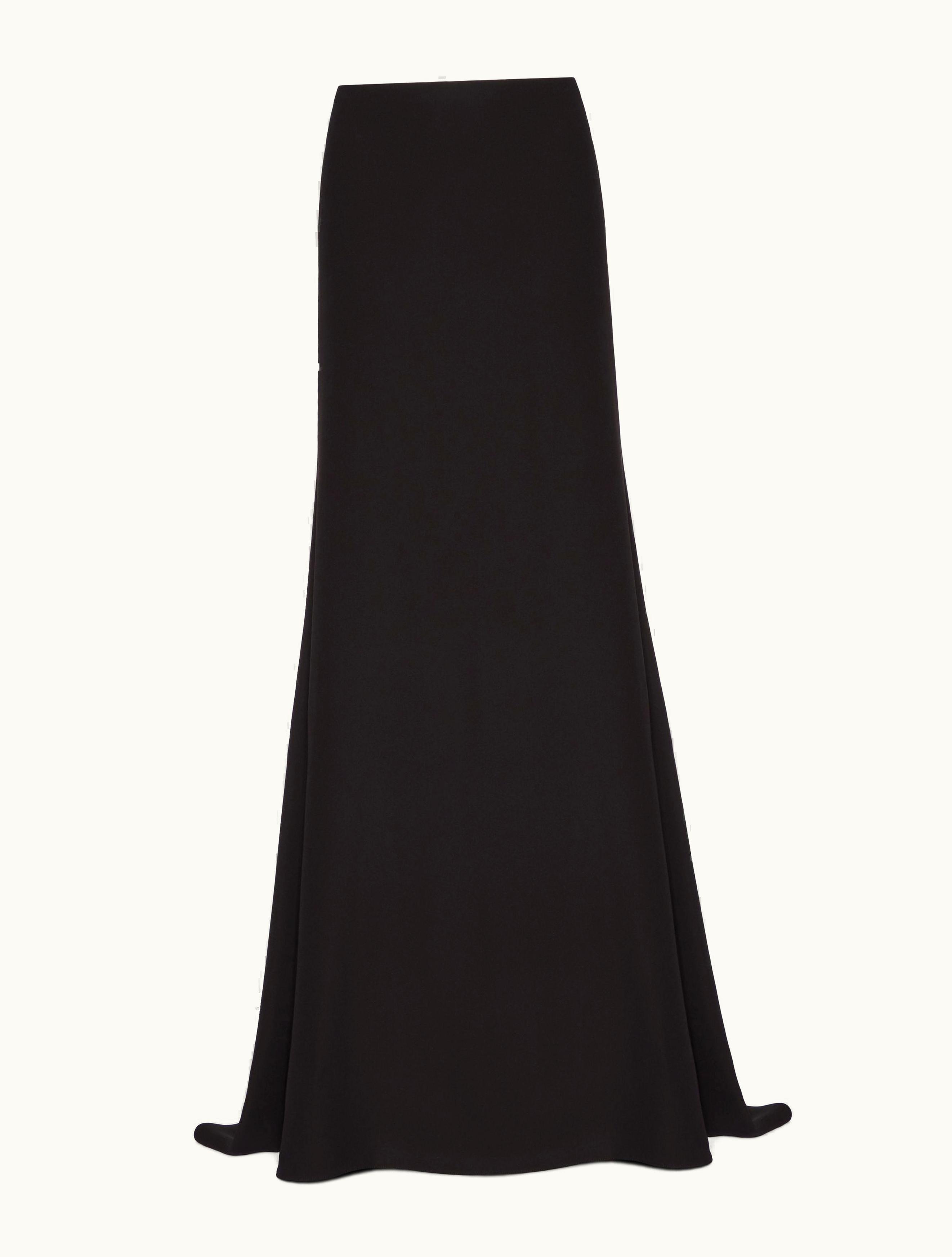 Valentino Valentino Cady Couture Long Skirt For Woman In Black