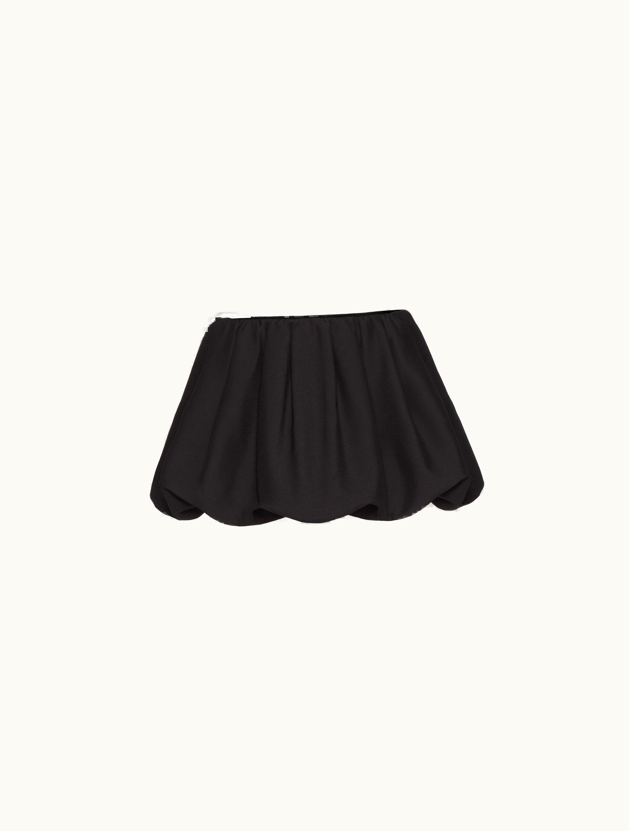 Valentino Valentino Crepe Couture Mini Skirt For Woman In Black