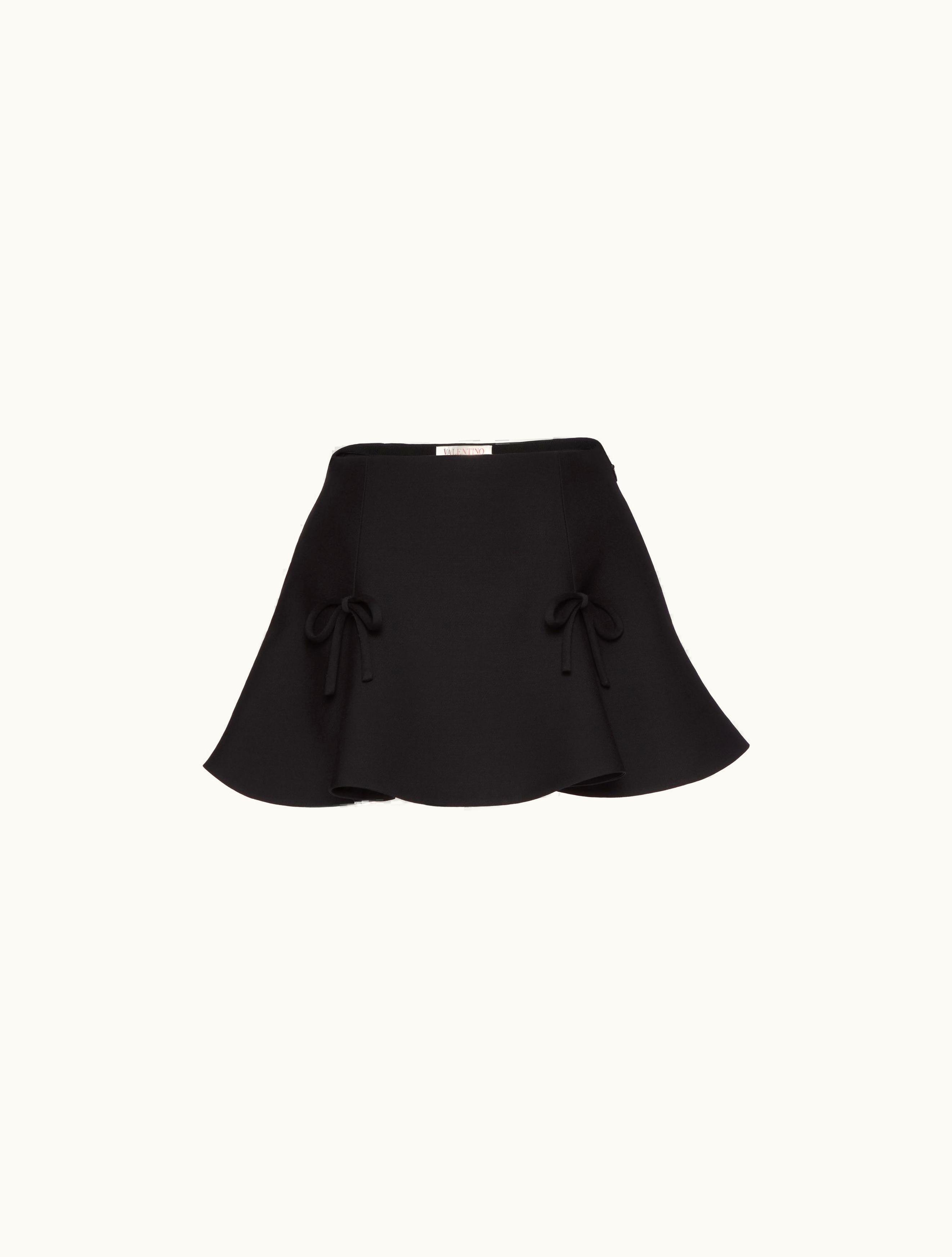 Valentino Valentino Crepe Couture Mini Skirt For Woman In Ivory