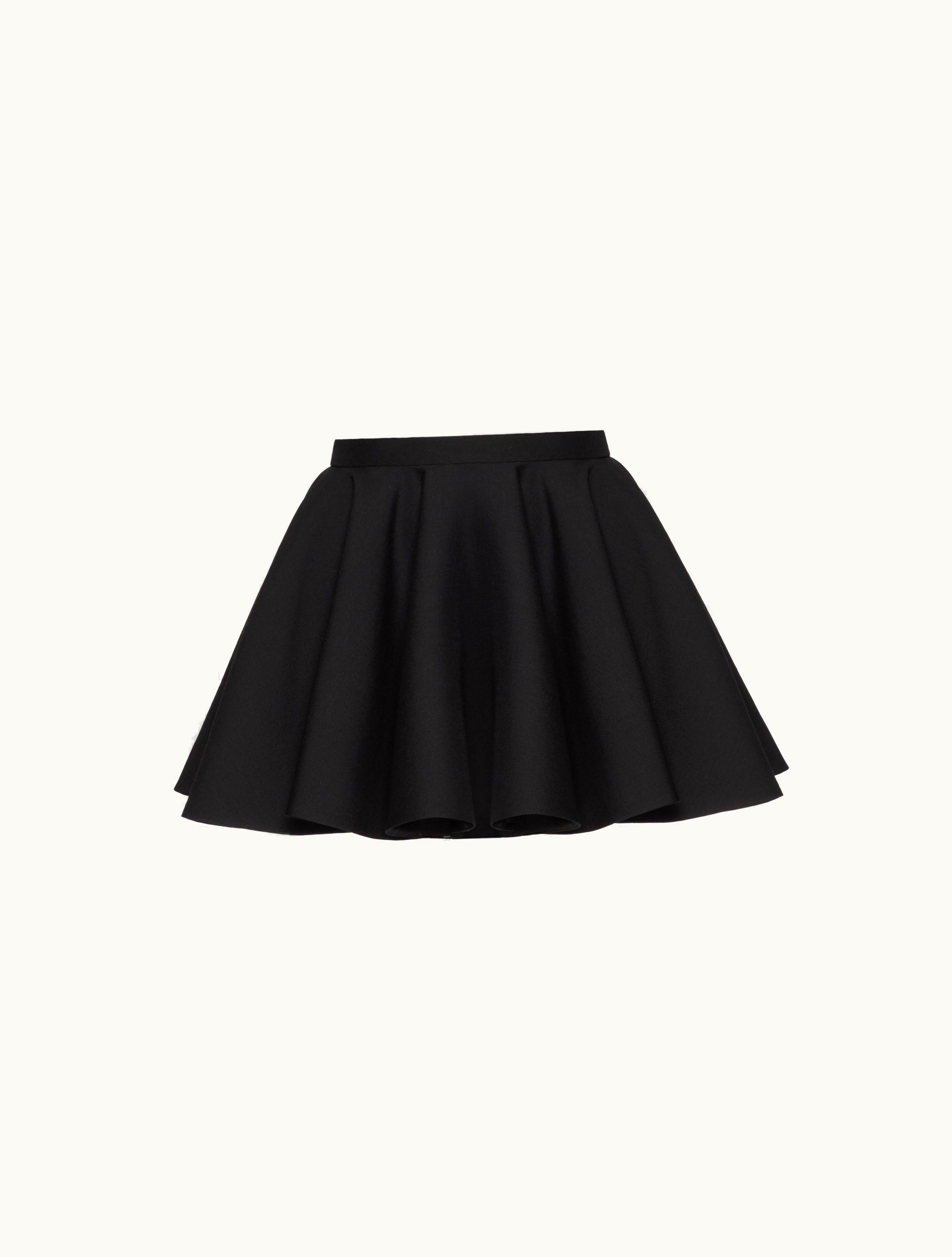 Valentino Valentino Crepe Couture Skirt For Woman In Black