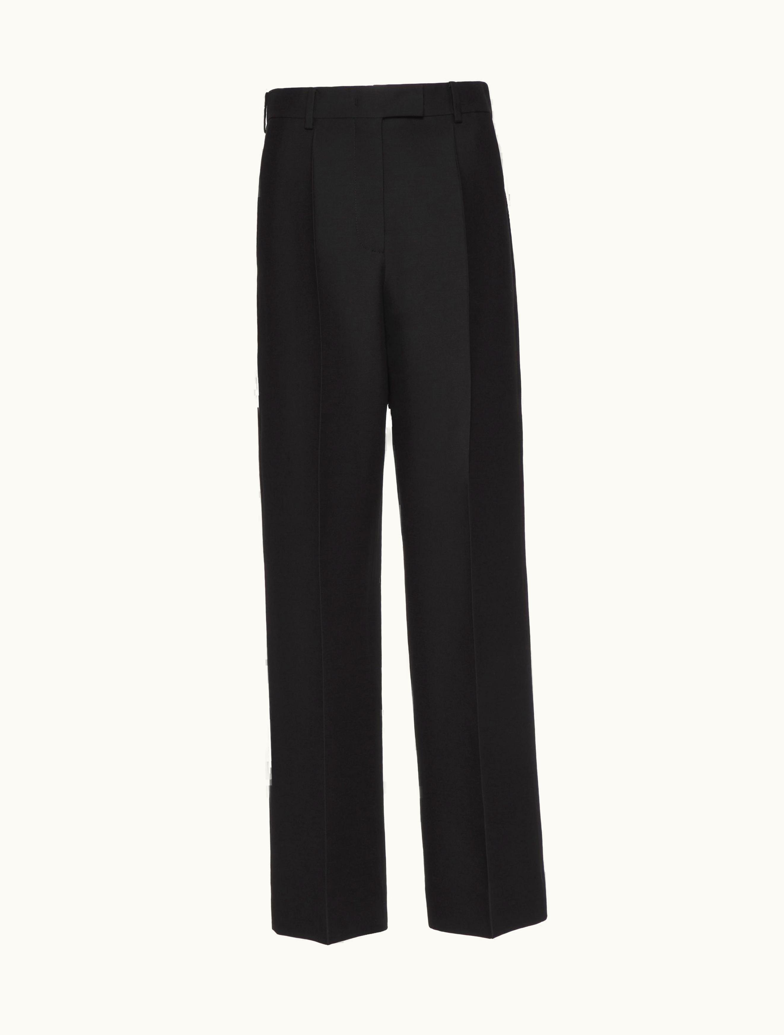 Valentino Valentino Crepe Couture Trousers For Woman In Black