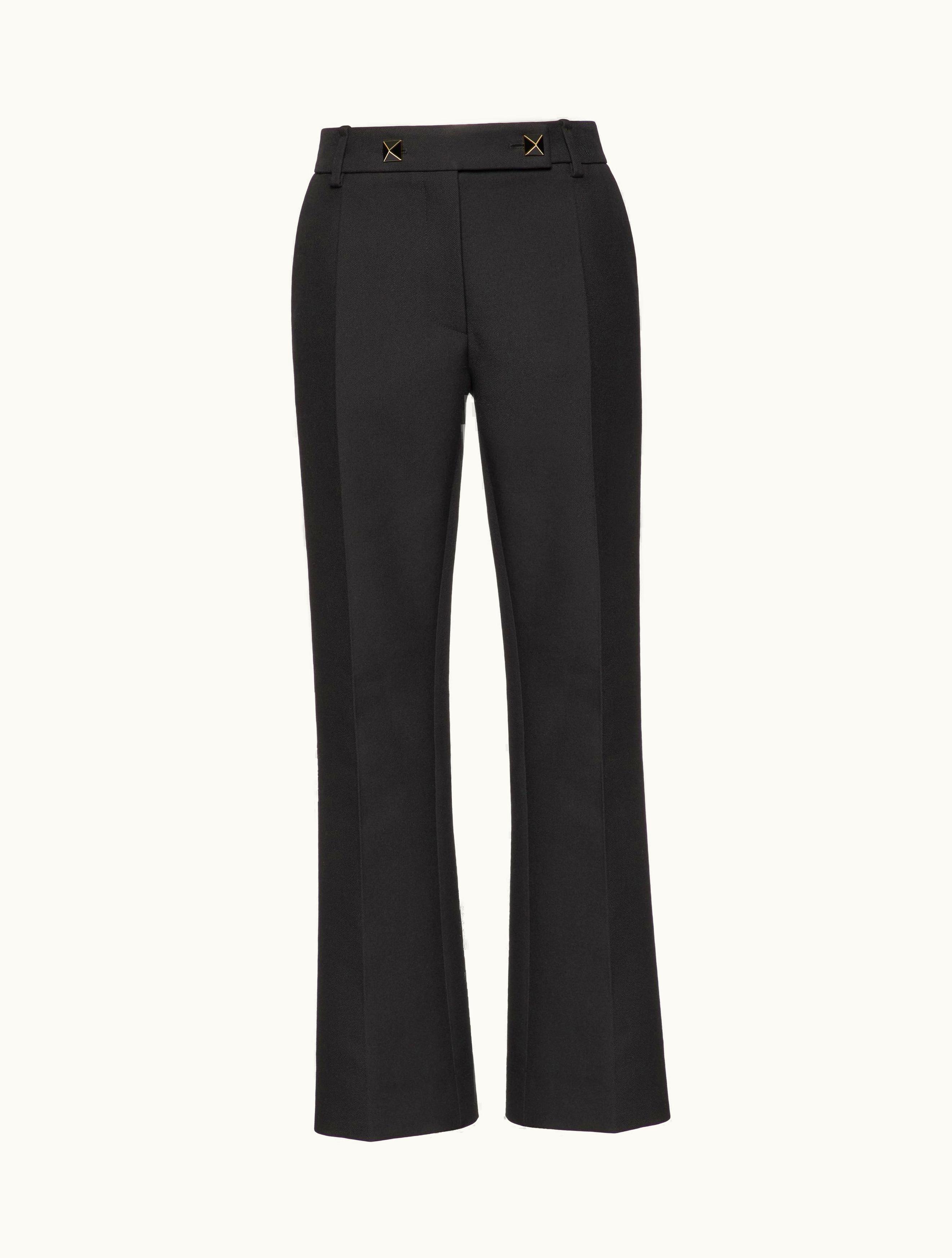 Valentino Valentino Crepe Couture Trousers For Woman In Black BRB3651CF_0NO