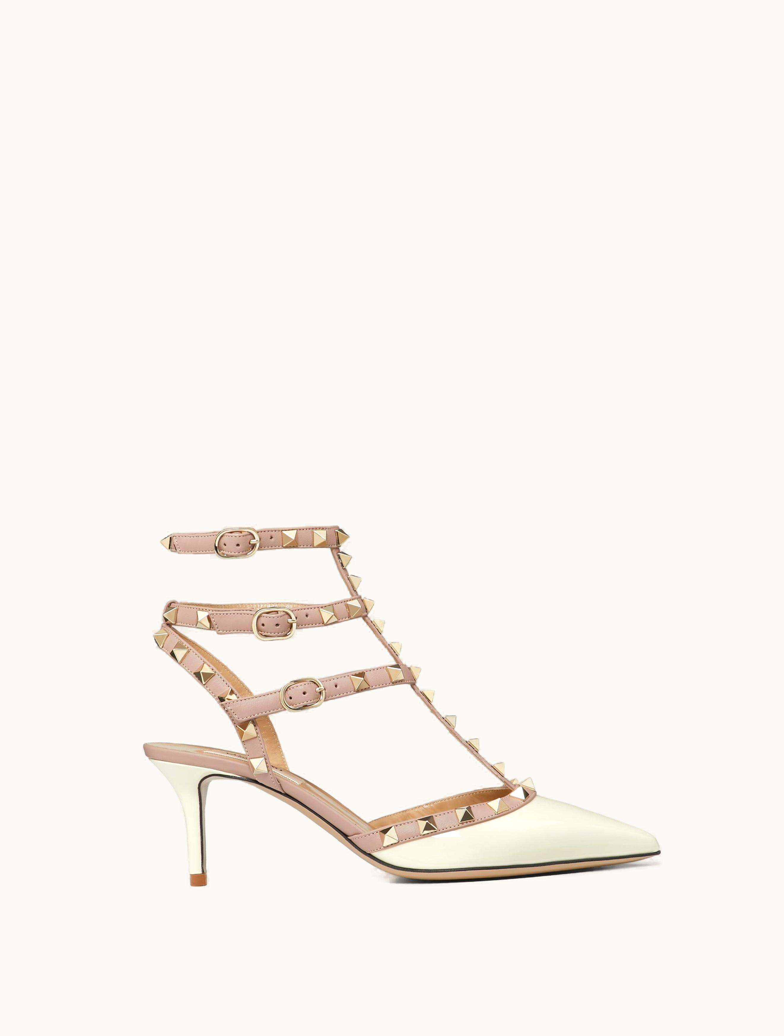 Valentino Valentino Rockstud Caged Pump 65mm For Woman In Poudre