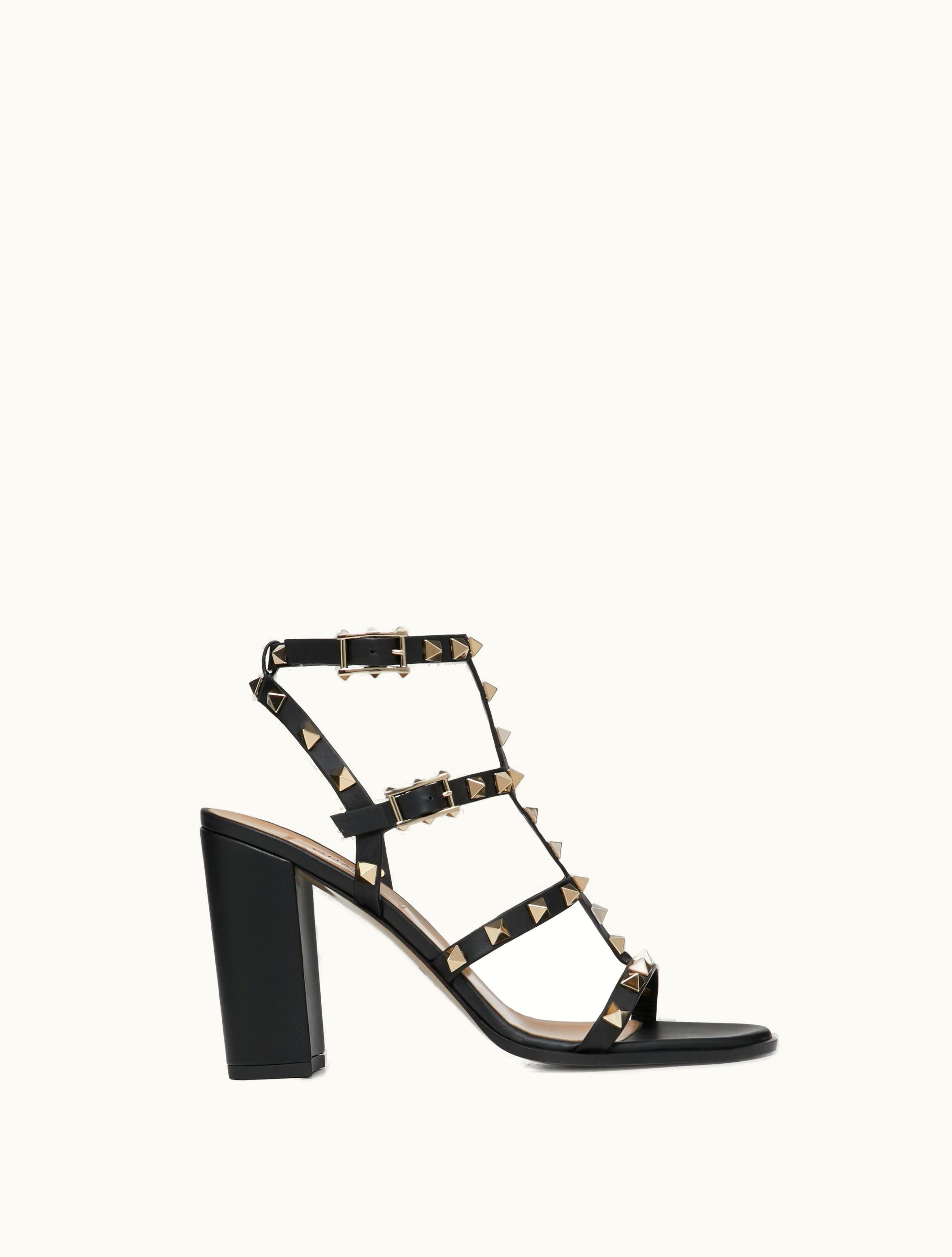 Valentino Valentino Rockstud Ankle Strap Sandal 90 MM For Woman In Candy Rose