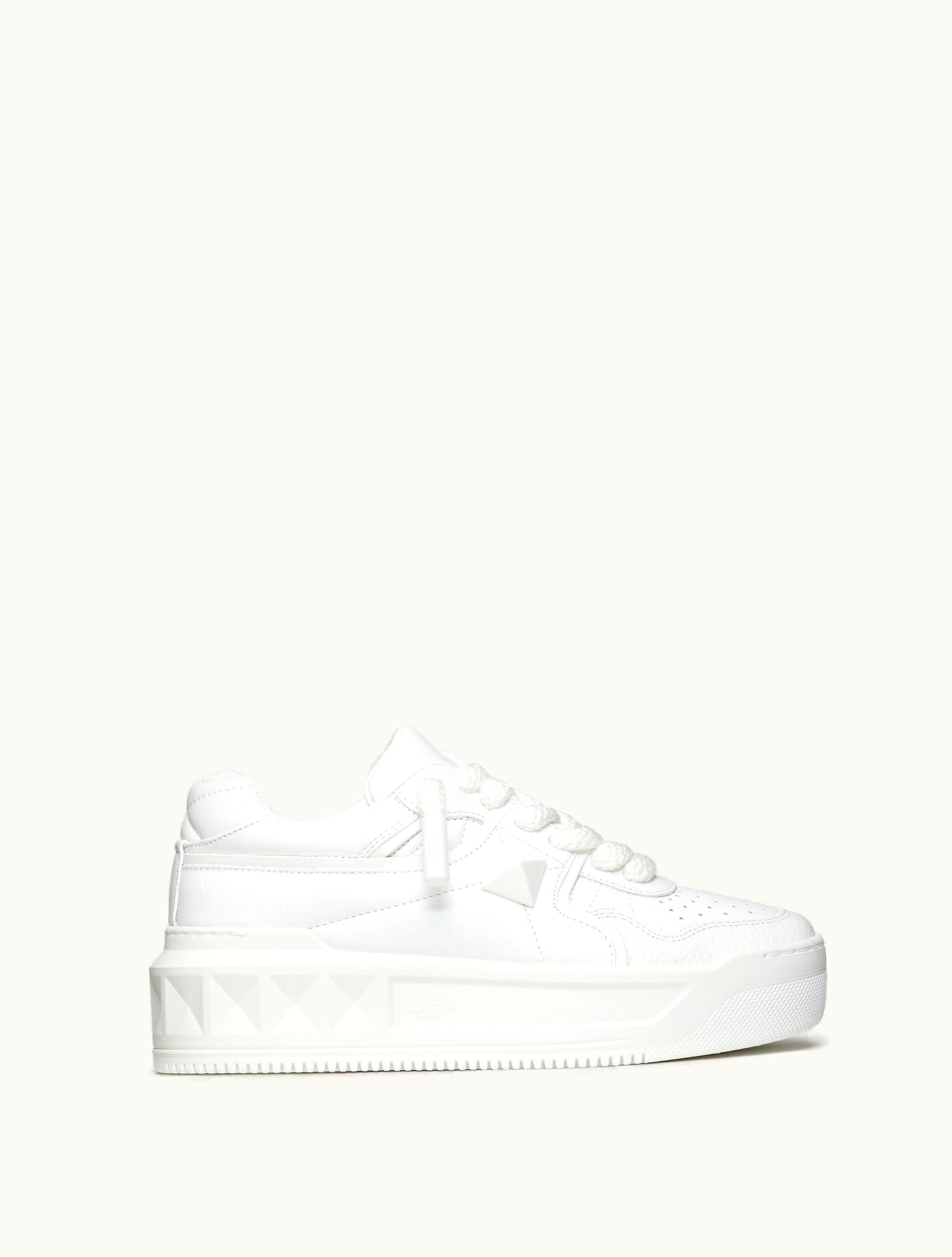 Valentino Valentino One Stud XL Trainer In Nappa Leather For Woman In White