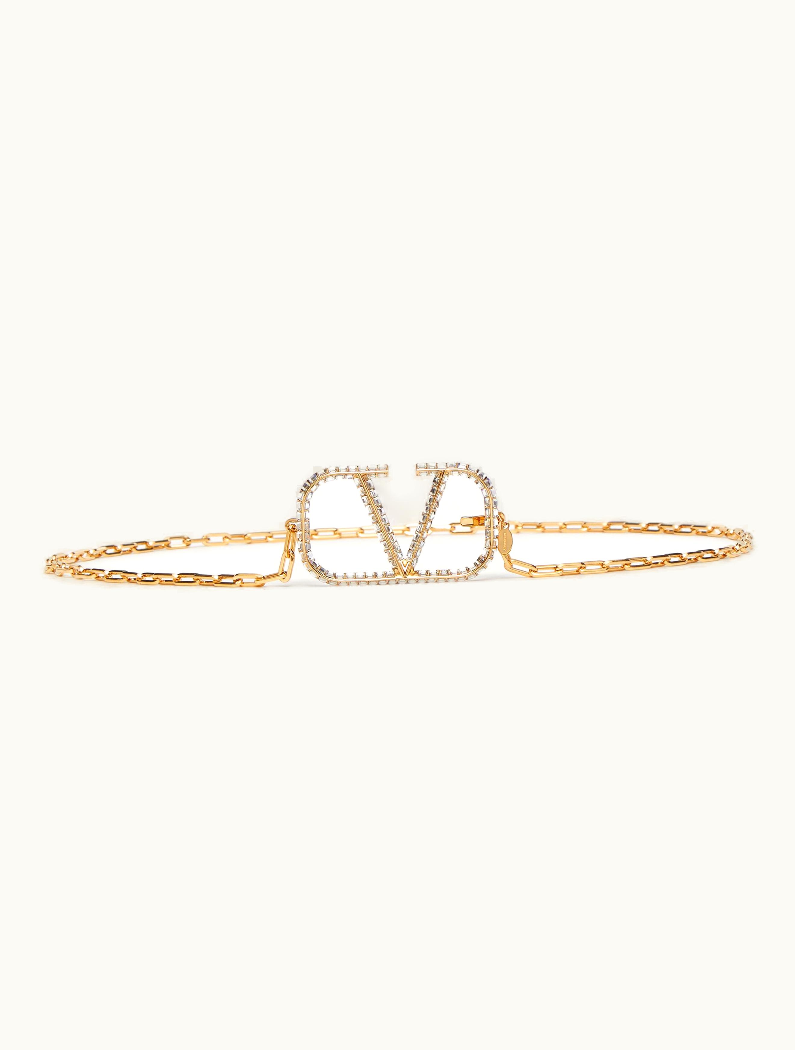 Valentino Valentino Vlogo Signature Chain Belt For Woman In Gold GOLD