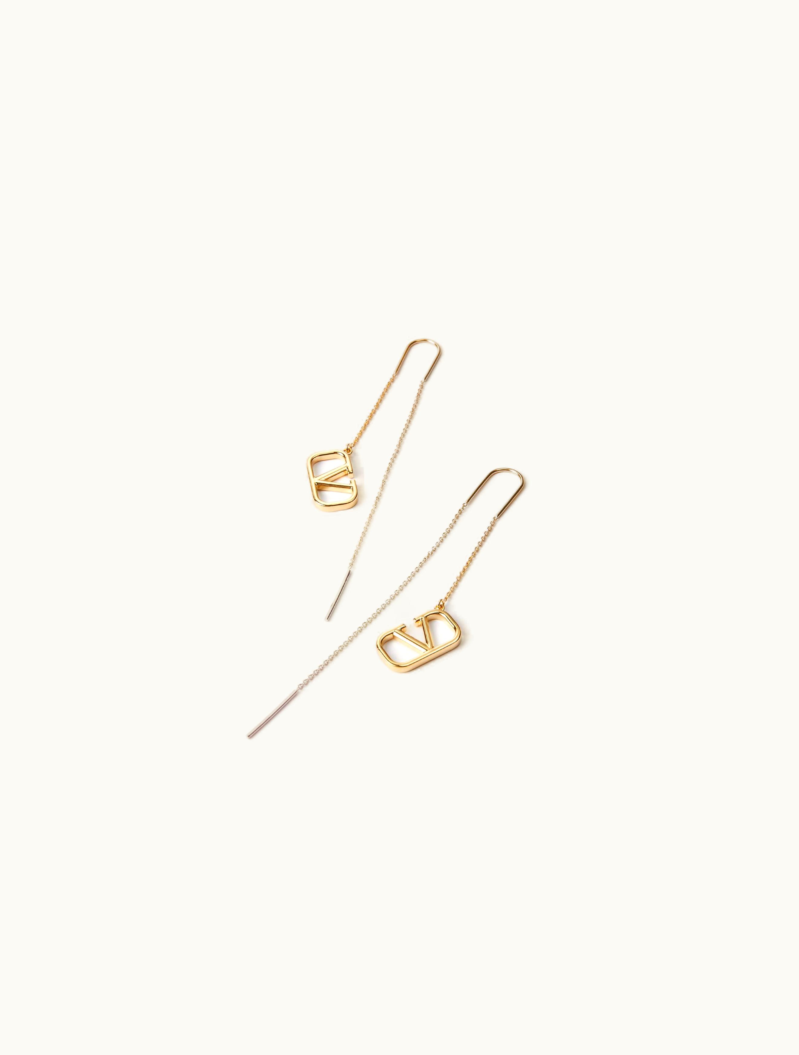 Valentino Valentino Vlogo Signature Earrings For Woman In Gold