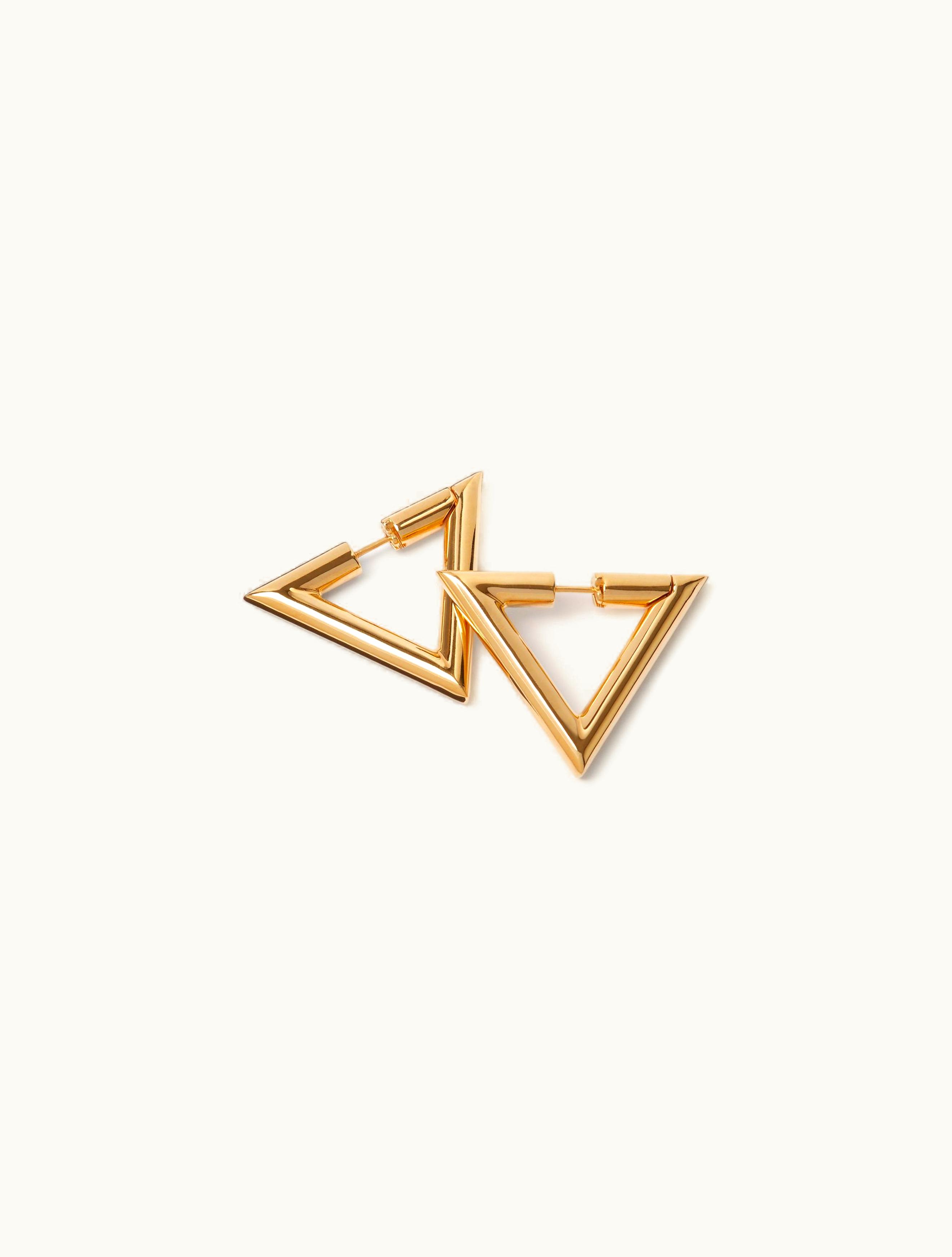 Valentino Valentino V Detail Metal Earrings For Woman In Gold