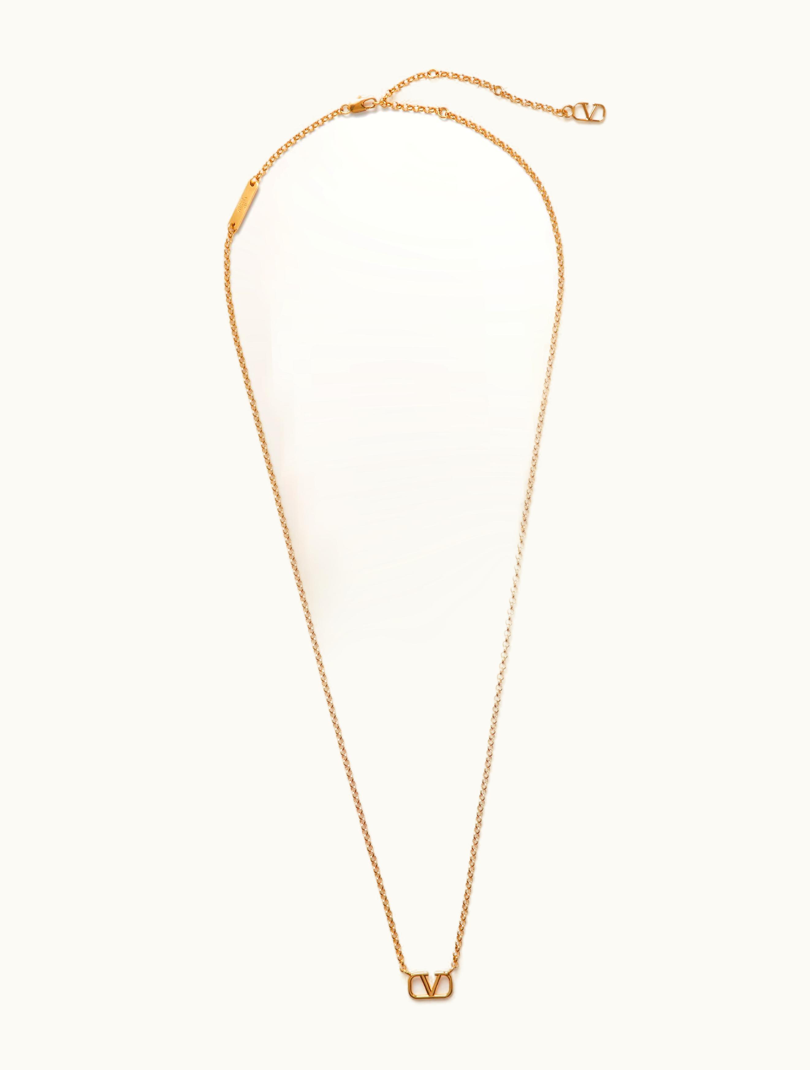 Valentino Valentino Vlogo Signature Metal Necklace For Woman In Gold GOLD