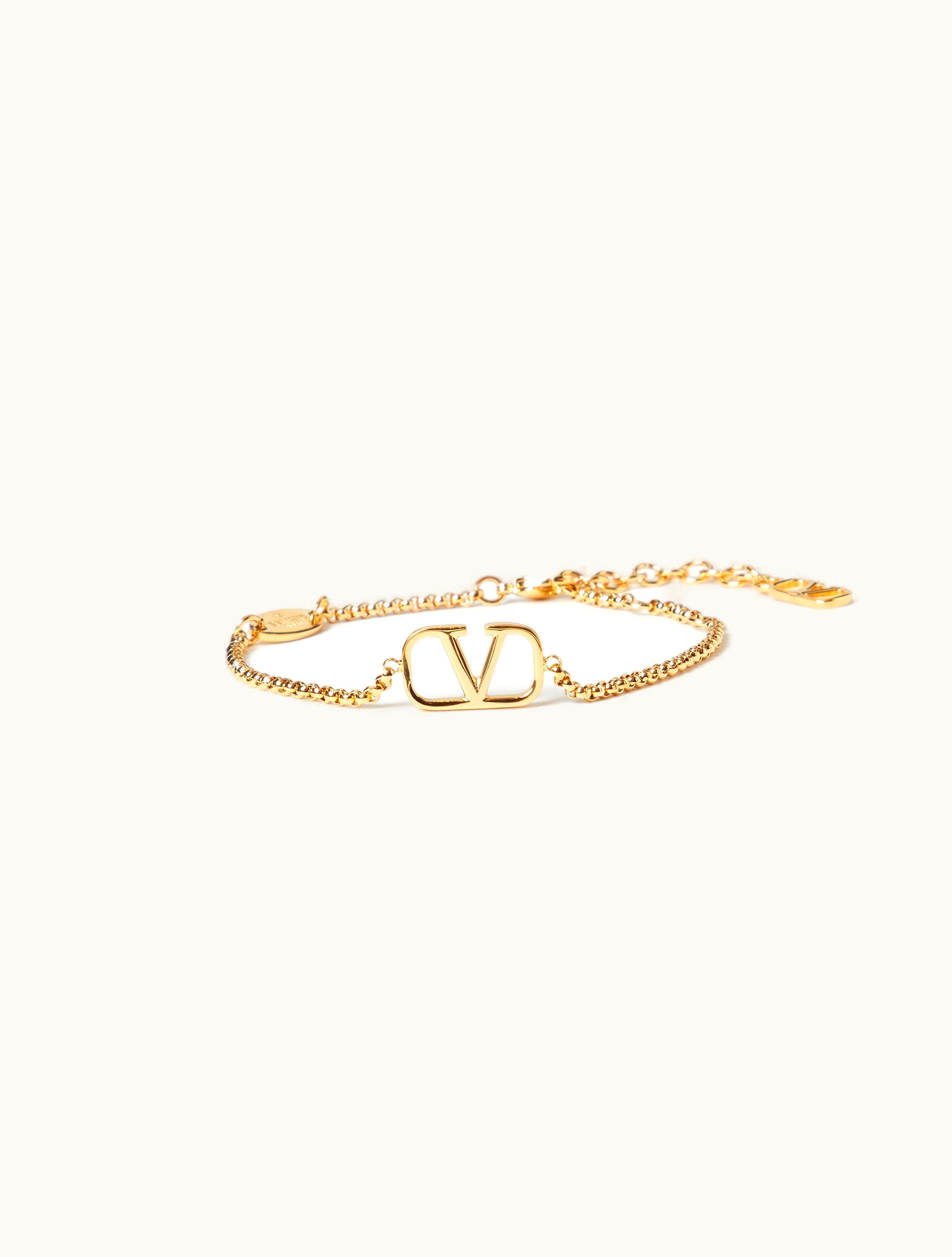 Valentino Valentino Vlogo Signature Metal Bracelet For Woman In Gold