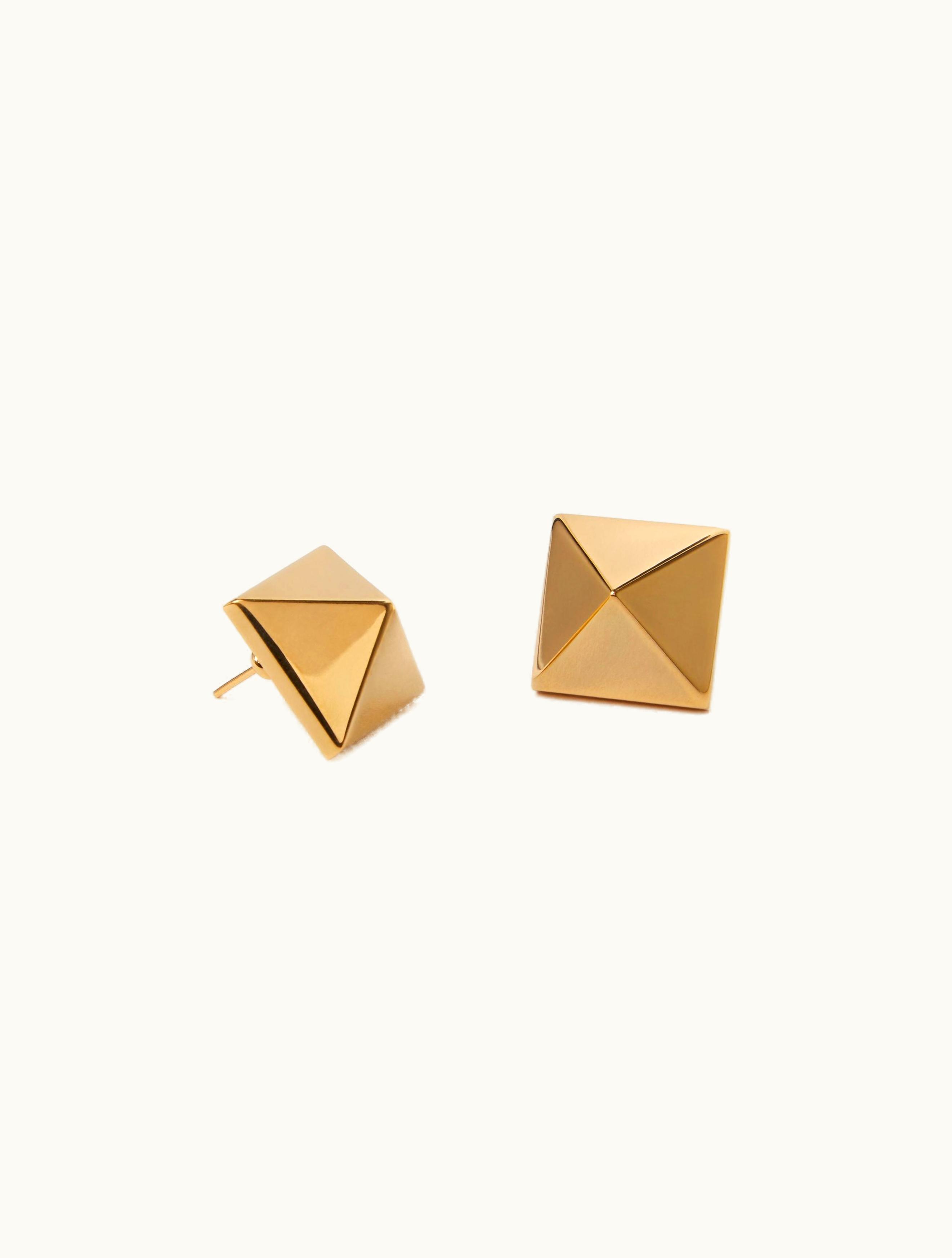 Valentino Valentino Rockstud Metal Earrings For Woman In Gold WJ0H66MET_CS4