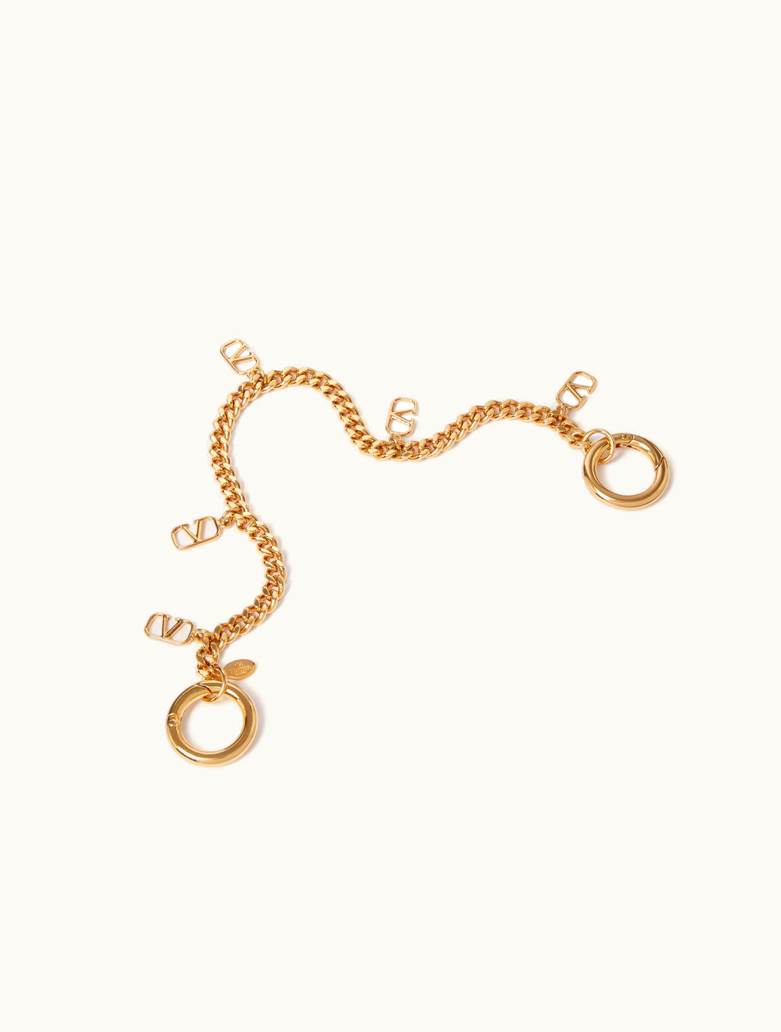 Valentino Valentino Vlogo Signature Metal Charm For Woman In Gold