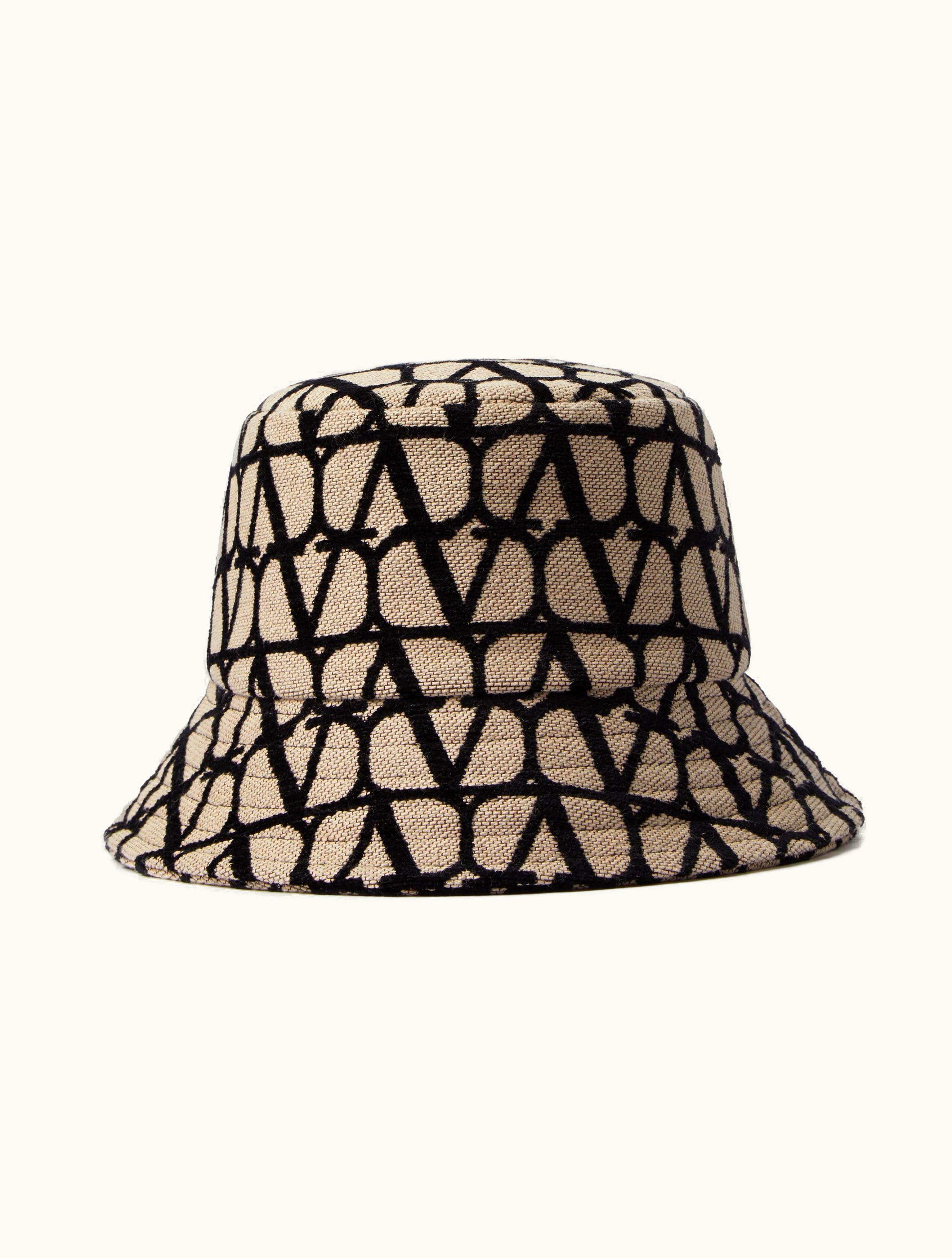 Valentino Valentino Toile Iconographe Bucket Hat For Woman In Beige / Red