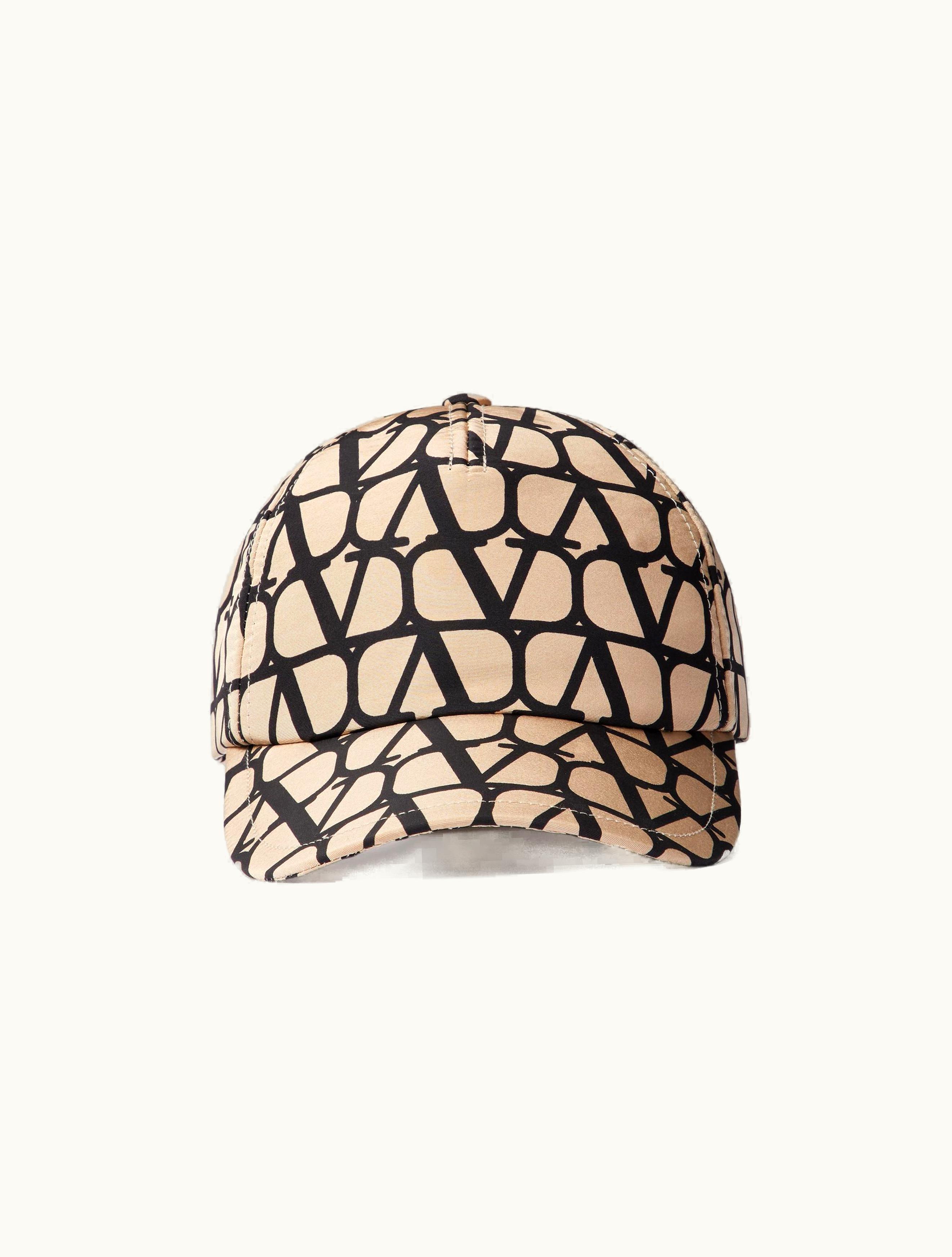 Valentino Valentino Toile Iconographe Baseball Cap In Toile Iconographe Faille For Woman In Pink Pp