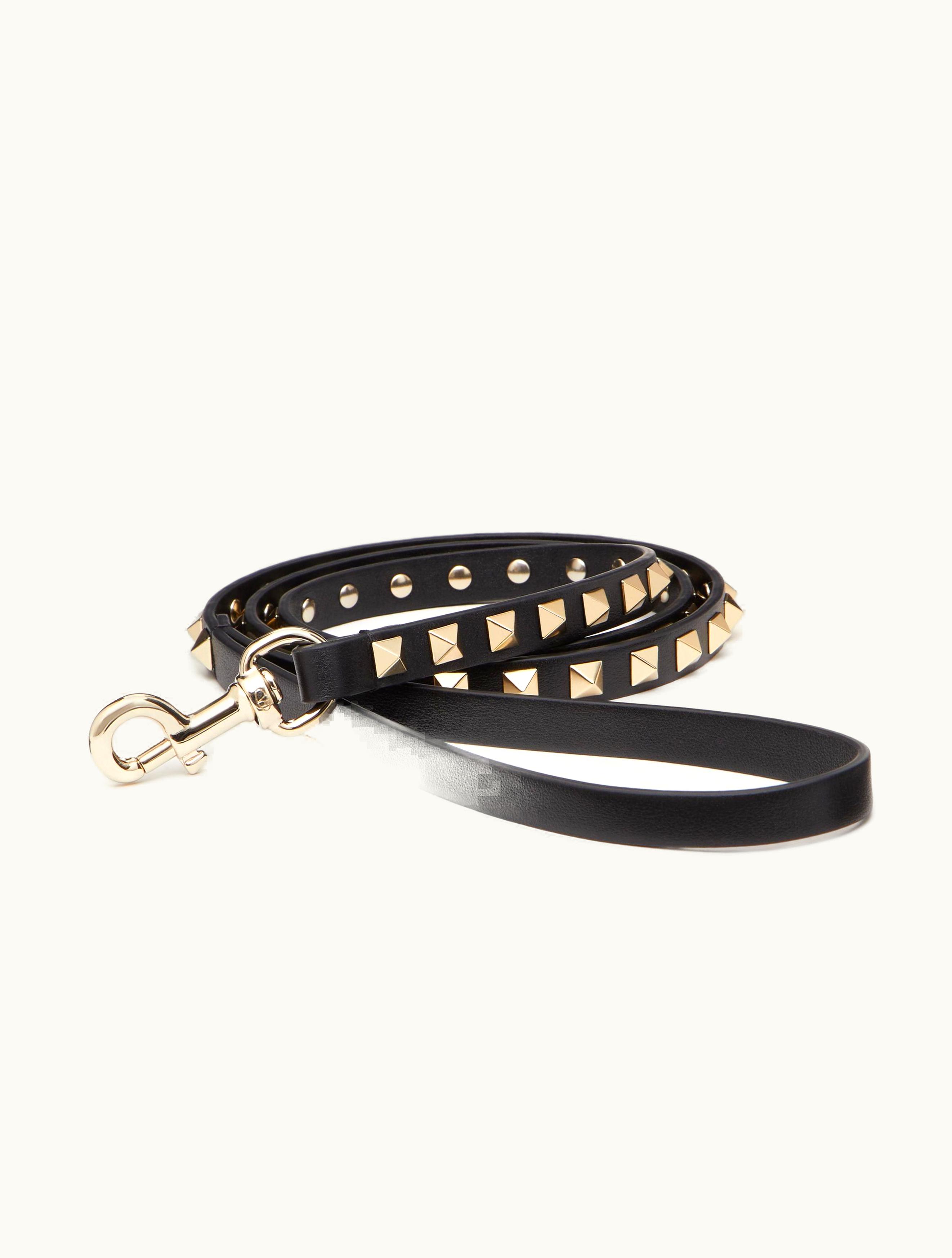 Valentino Valentino Garavani Rockstud Pet Leash For Woman In Black