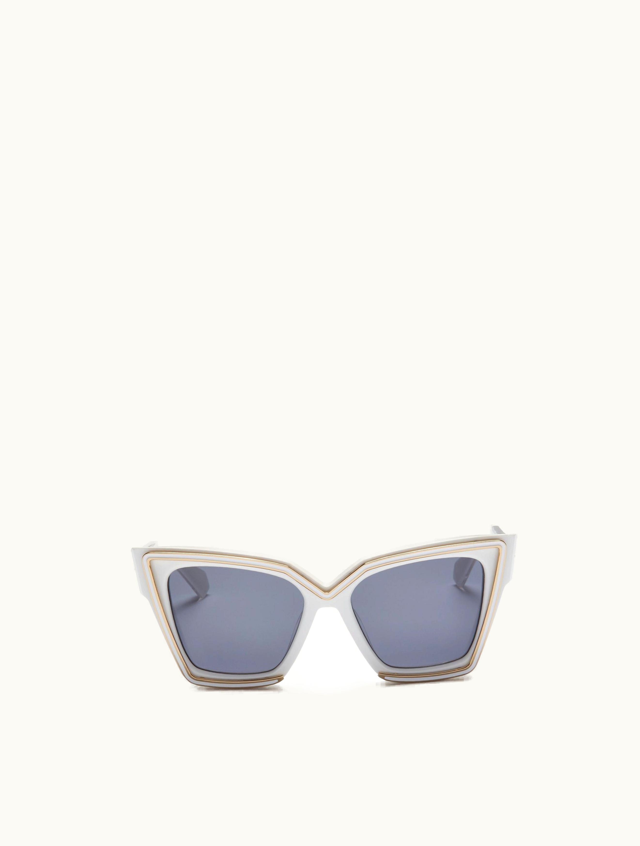 Valentino Valentino V - Grace Oversized Cateye Acetate For Woman In White