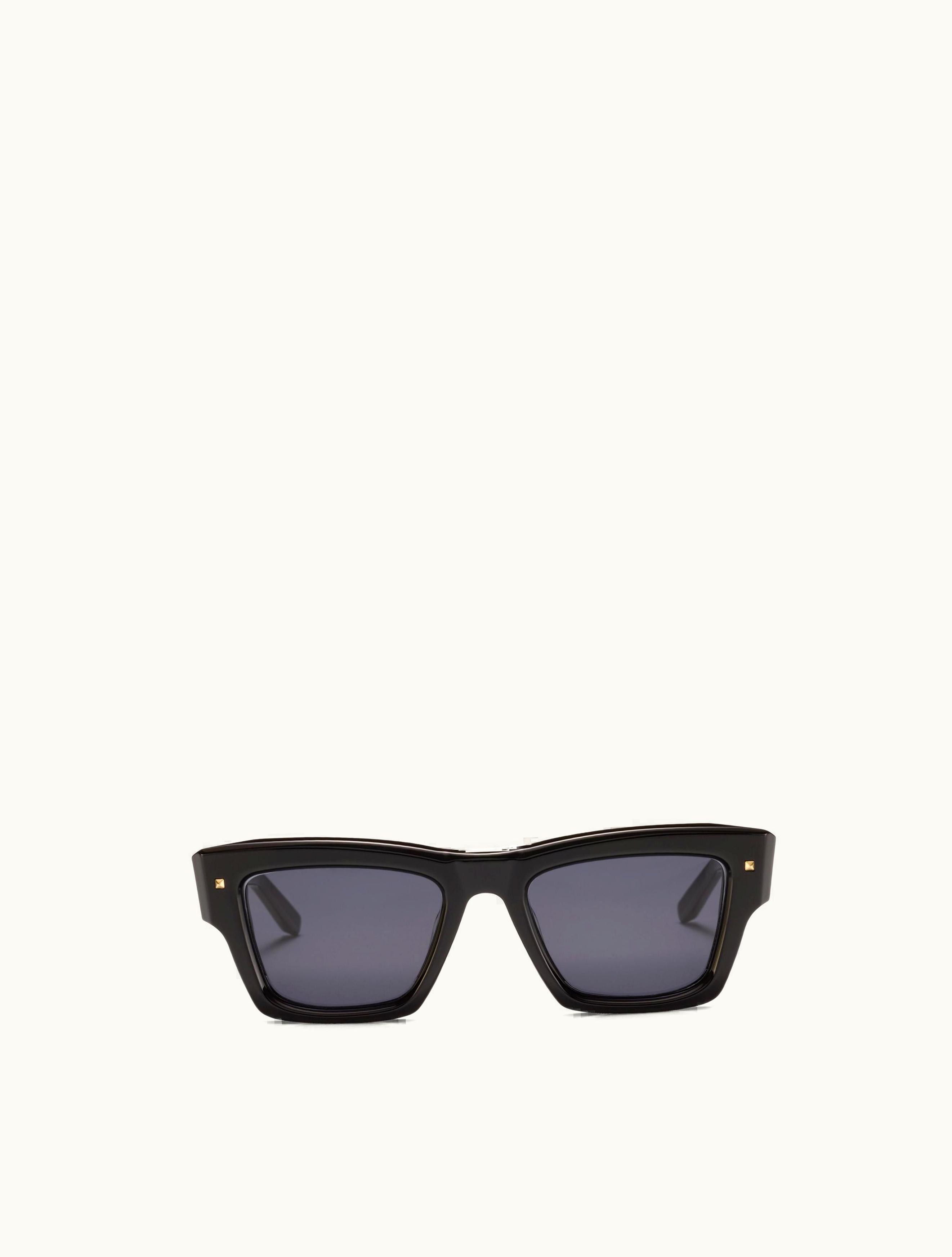 Valentino Valentino XXII - Rectangular Acetate Frame In Black / Grey