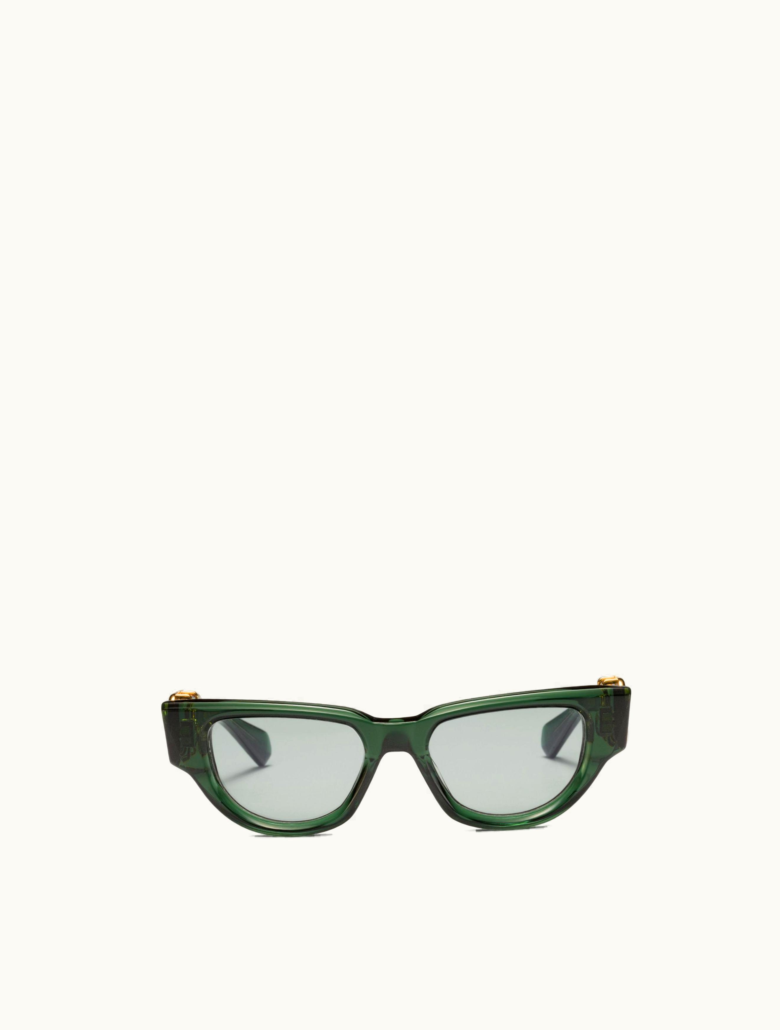 Valentino Valentino II - Cat Eye Acetate Vlogo Frame For Woman In Green / Grey