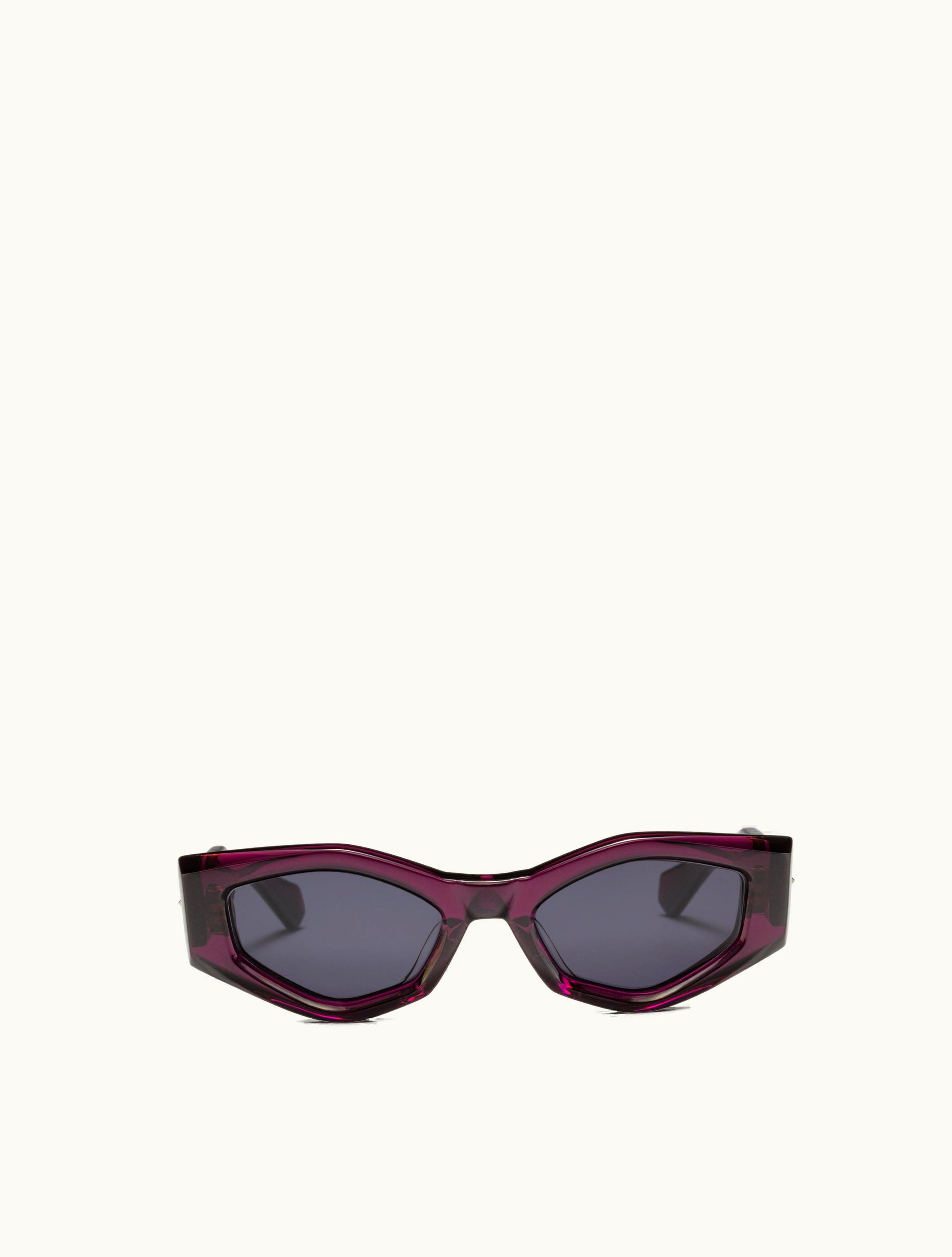 Valentino Valentino III - Irregular Acetate Frame For Woman In Purple / Dark Grey