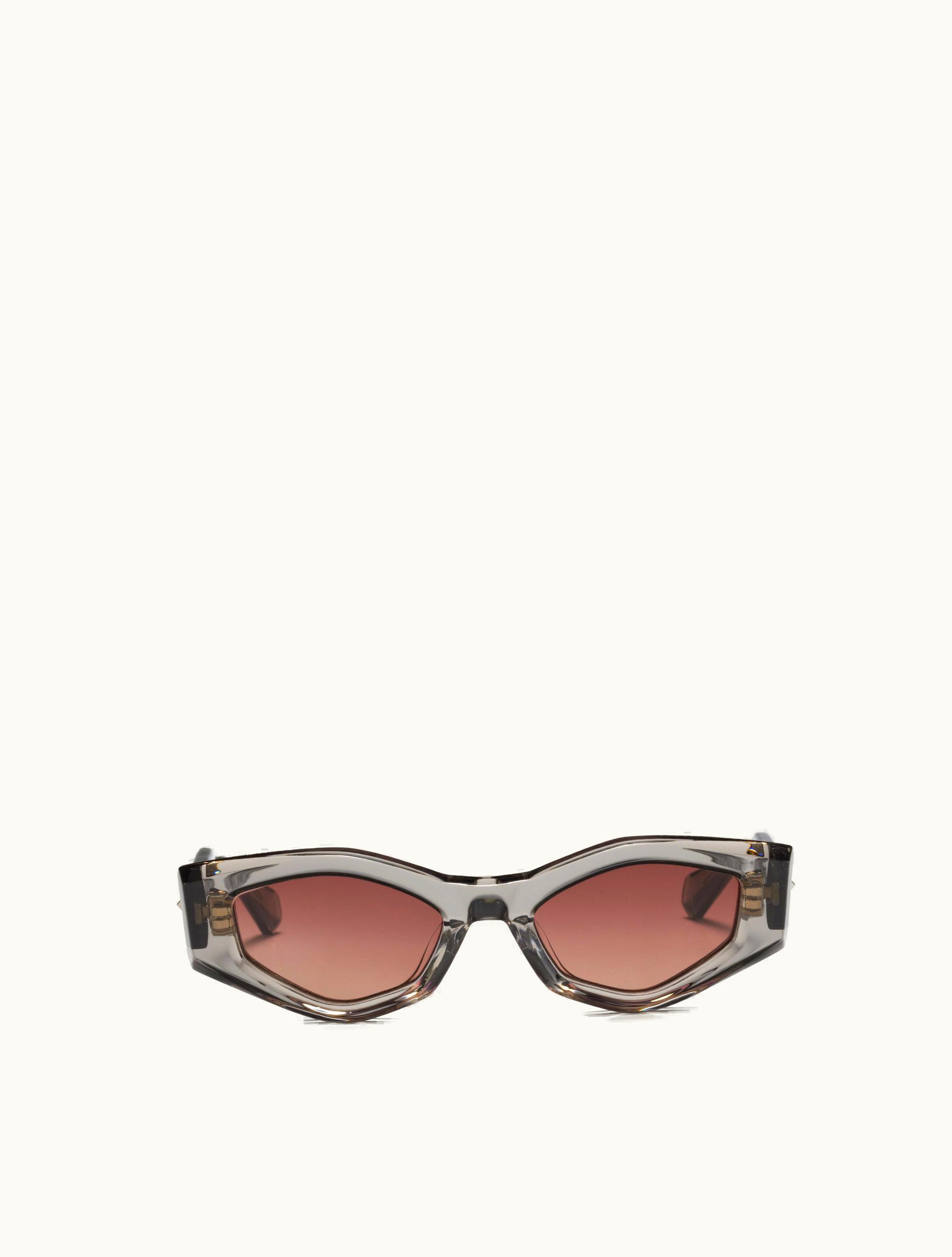 Valentino Valentino III - Irregular Acetate Frame For Woman In Grey / Gradient Pink