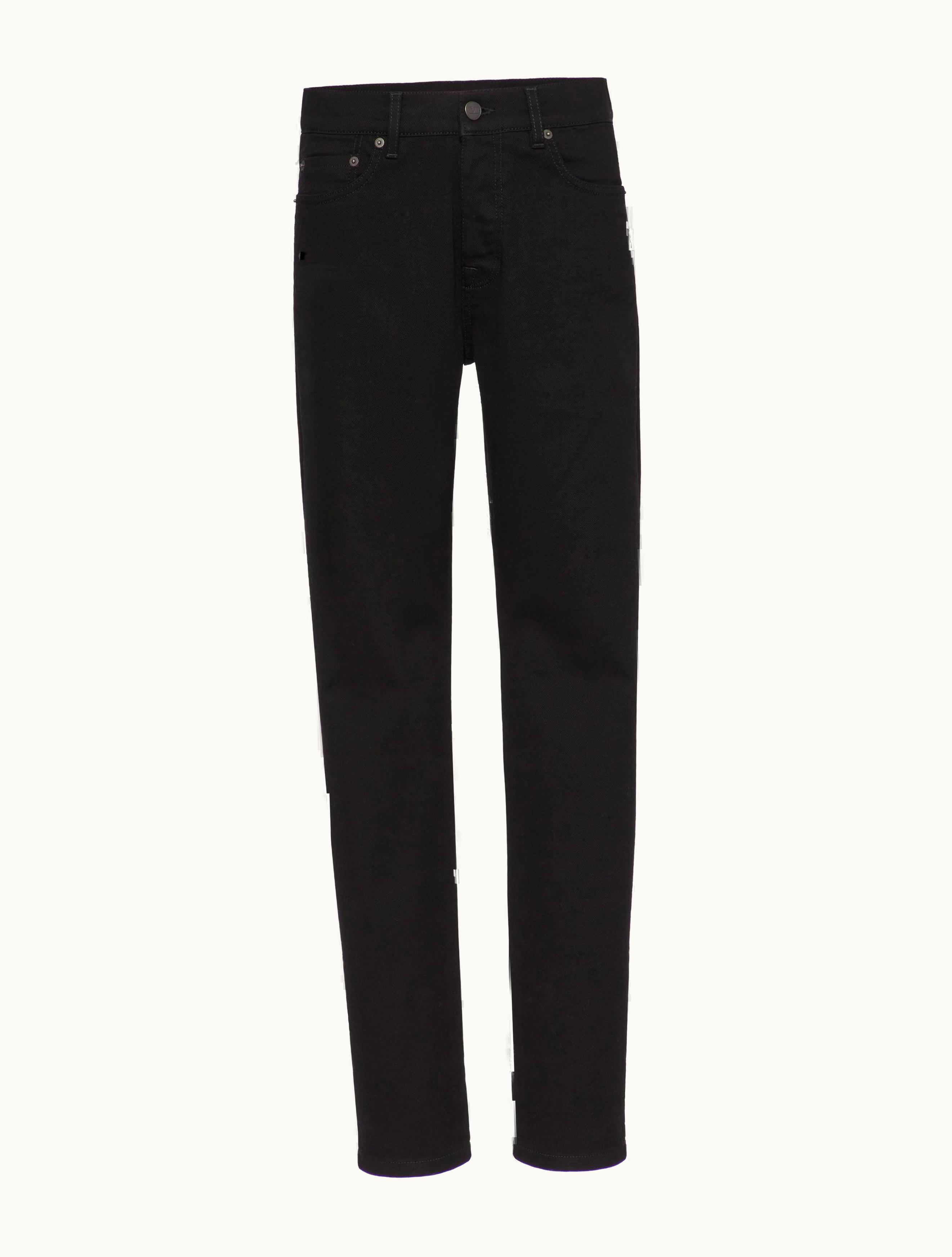 Valentino Valentino Denim Trousers For Man In Black