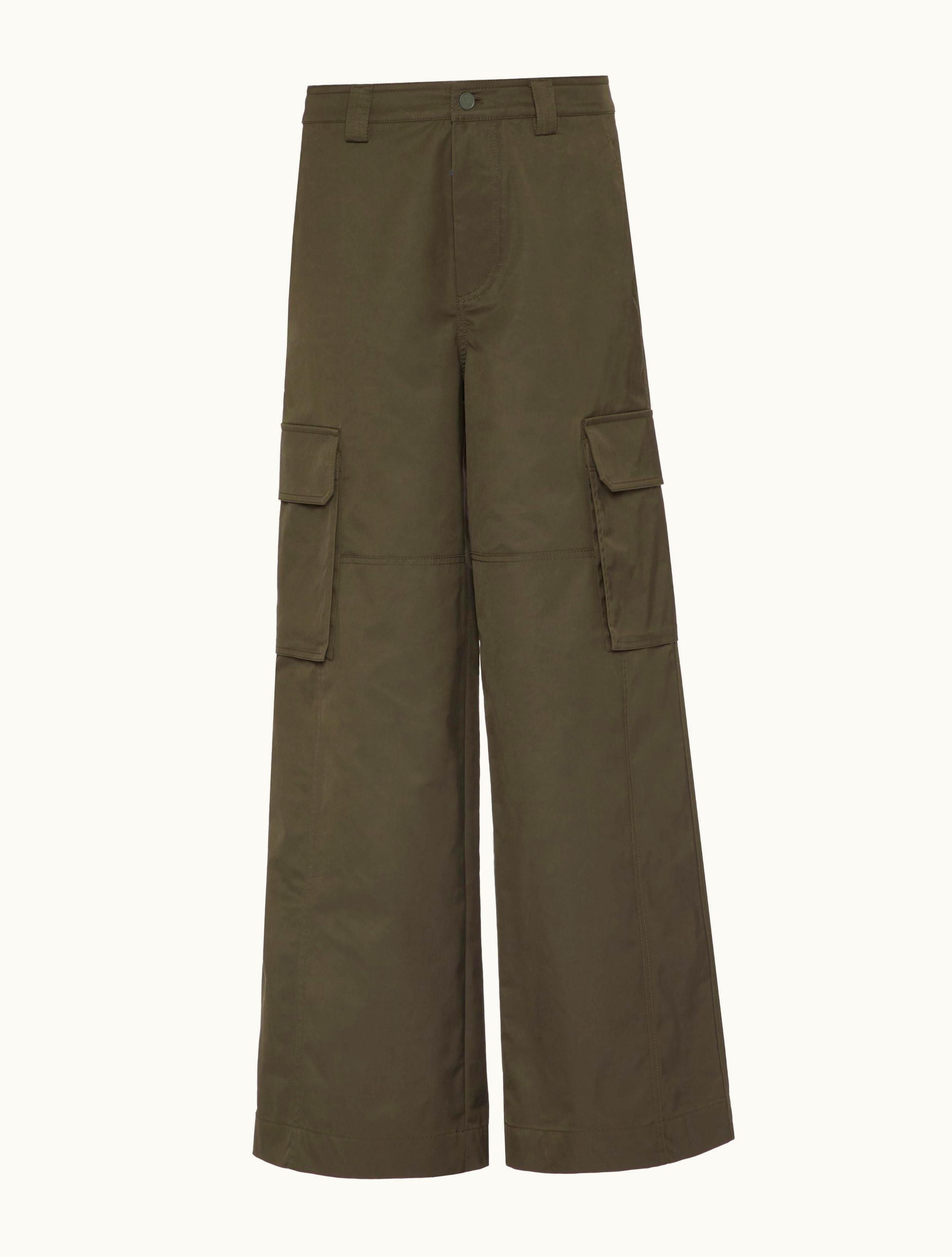 Valentino Valentino Nylon Cargo Pants For Man In Olive