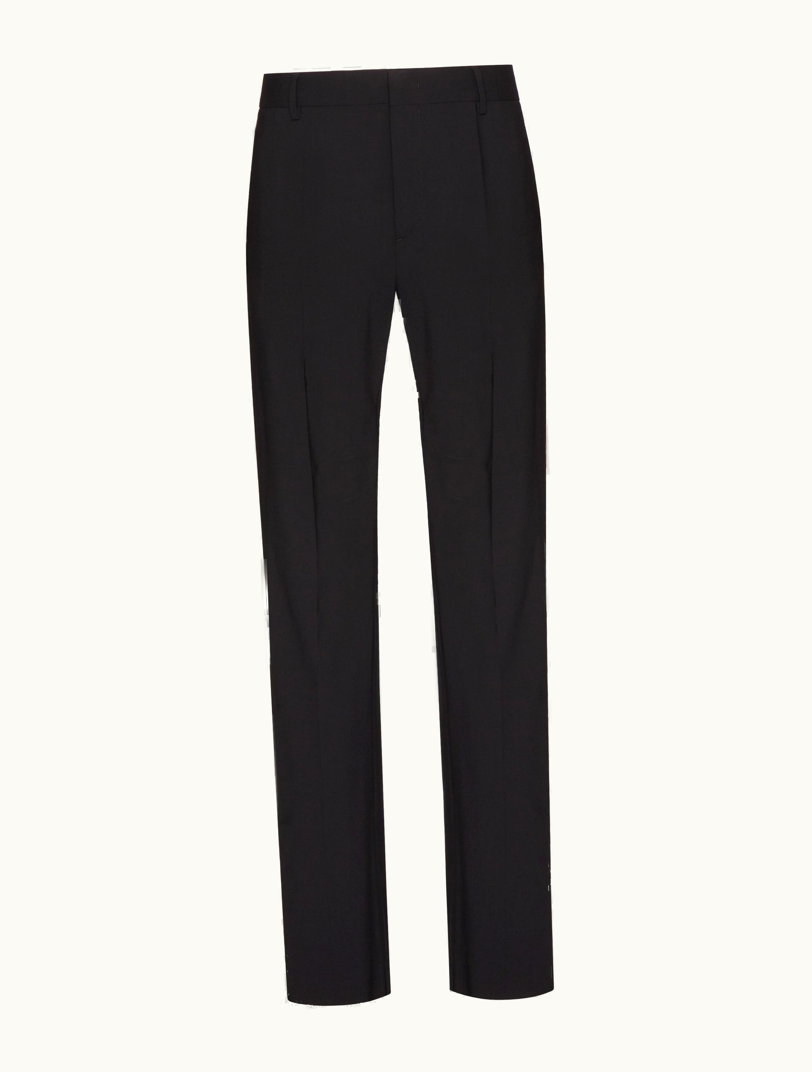 Valentino Valentino Lana Stretch Trousers For Man In Black
