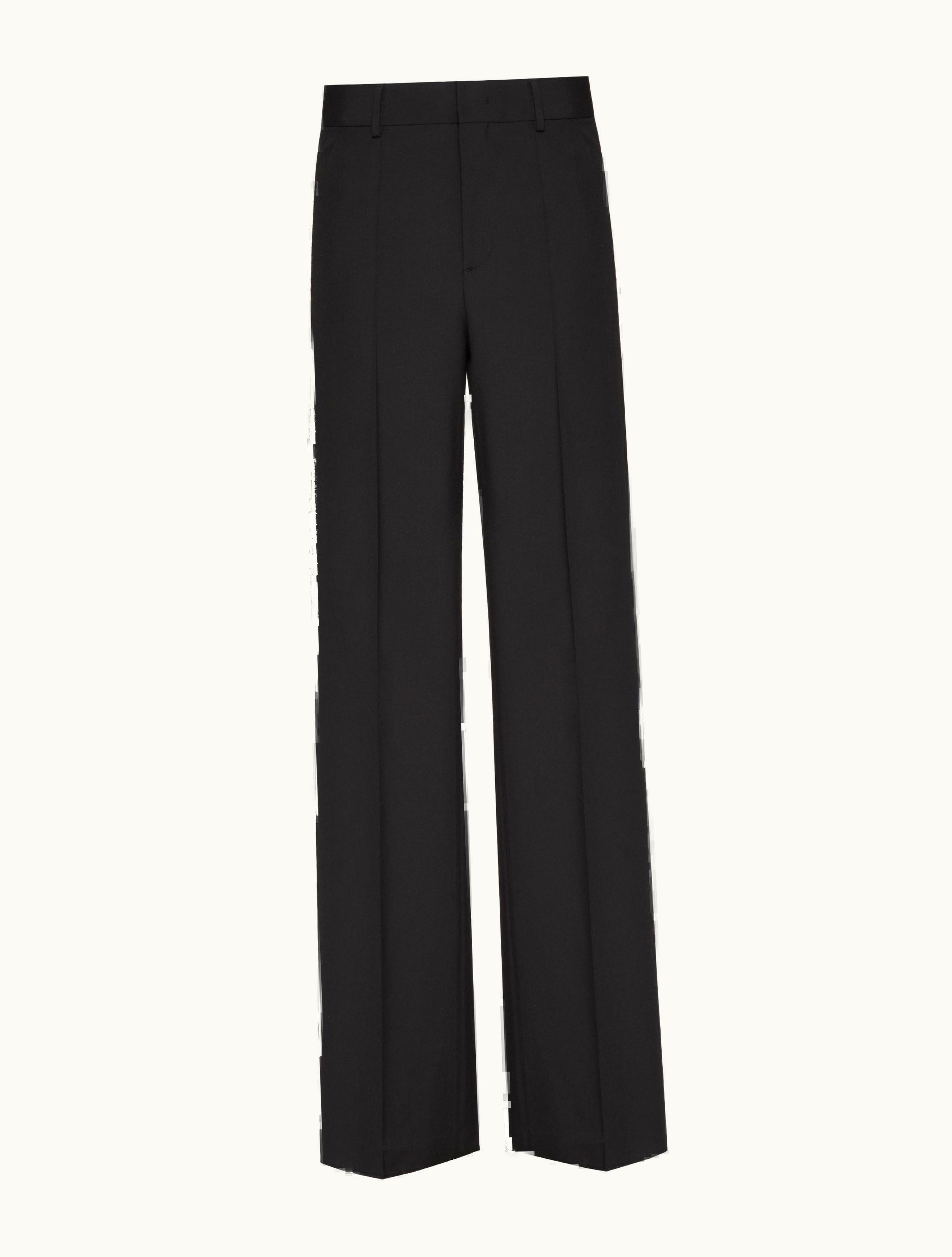 Valentino Valentino Wool Pants For Man In Black