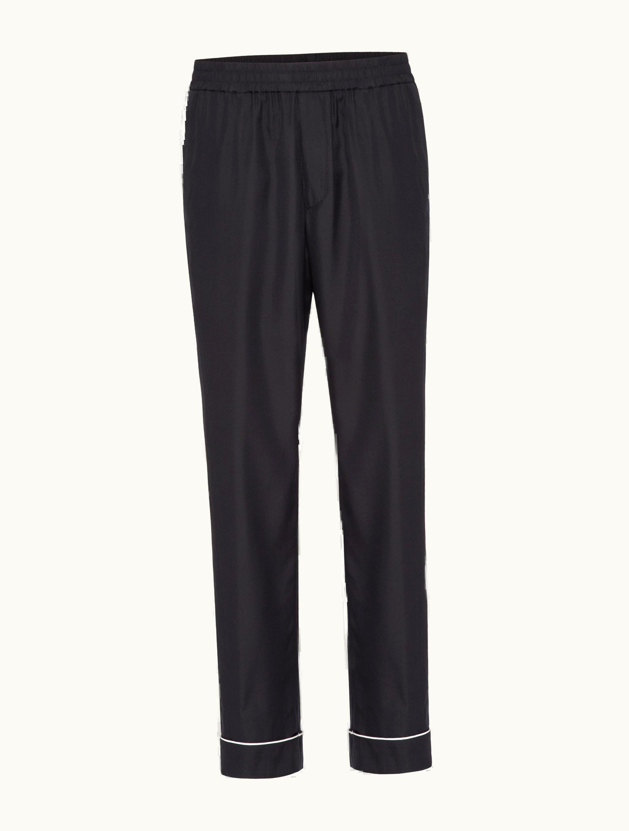 Valentino Valentino Silk Pajama Pants For Man In Navy