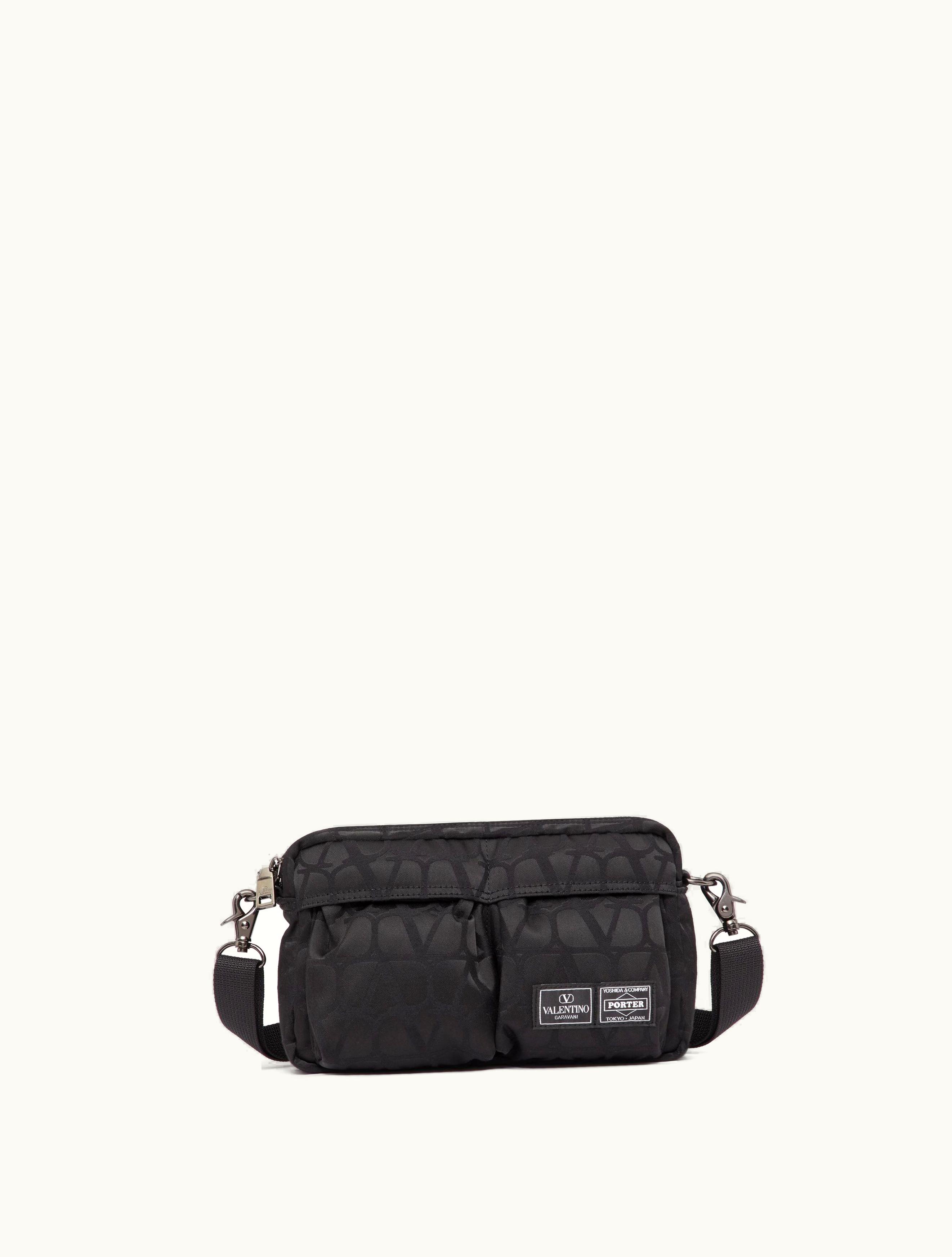 Valentino Valentino Garavani And Porter Shoulder Bag For Man In Maroon