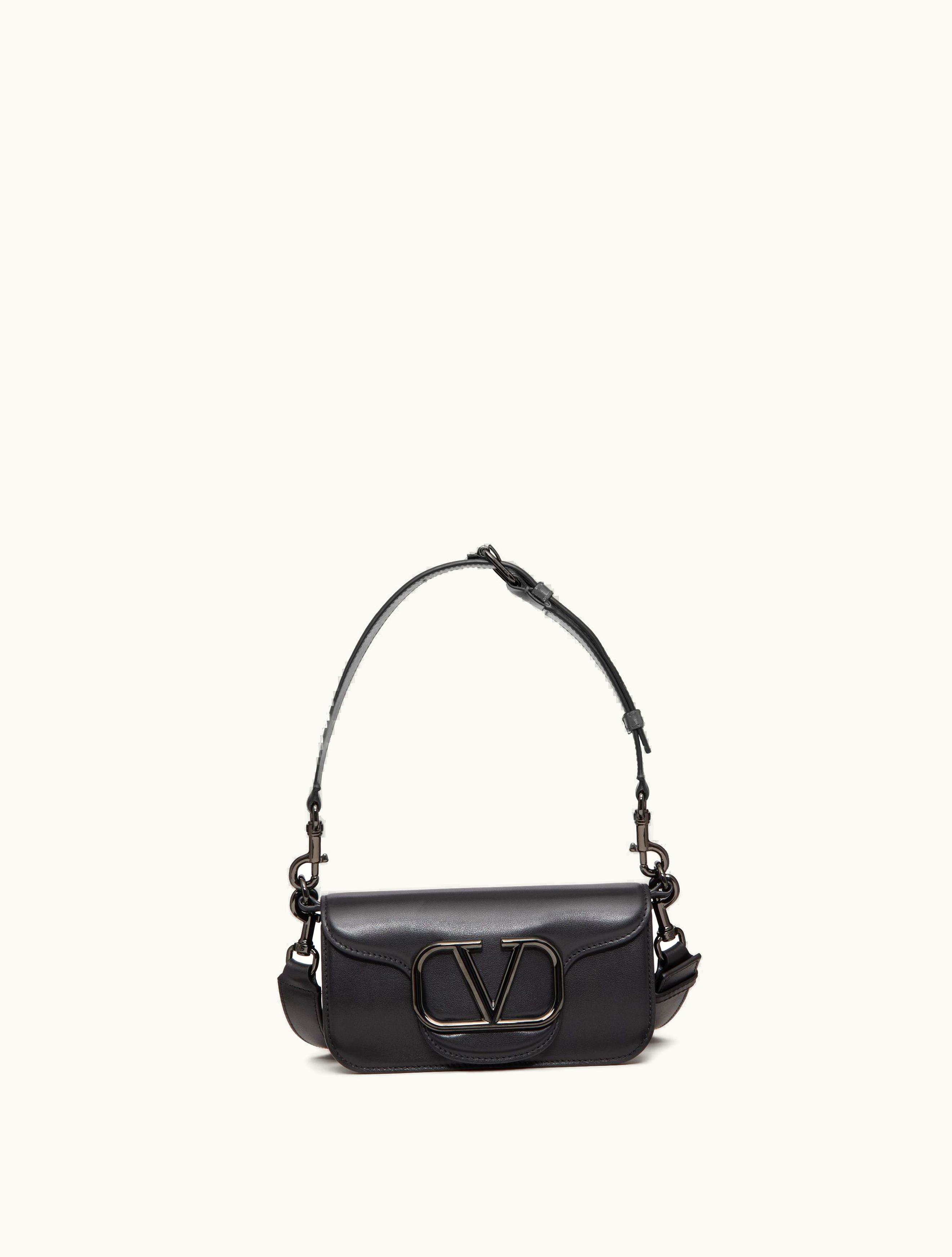 Valentino Valentino Mini Locò Crossbody Calfskin Bag For Man In Mint