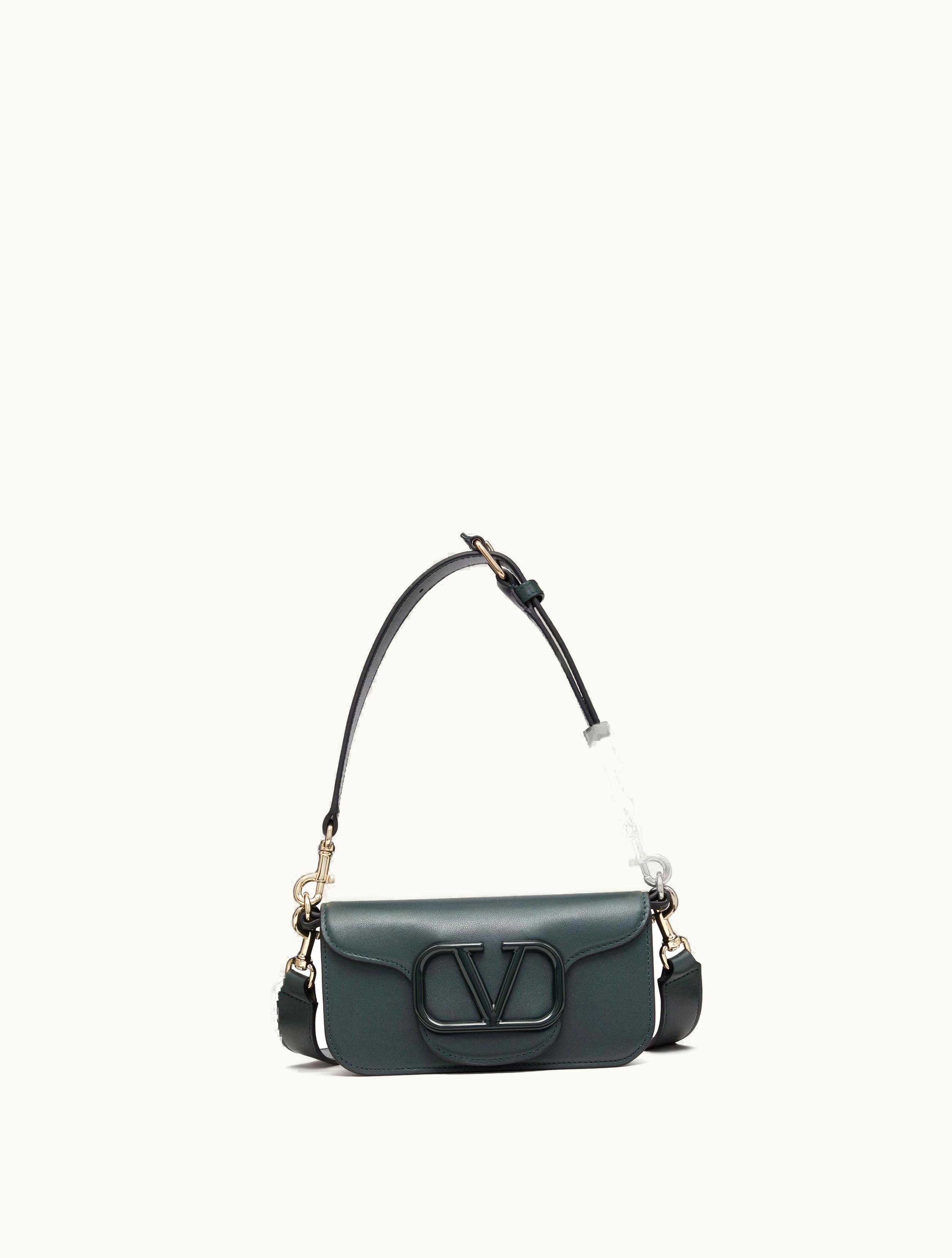 Valentino Valentino Mini Locò Crossbody Calfskin Bag For Man In Mountain View