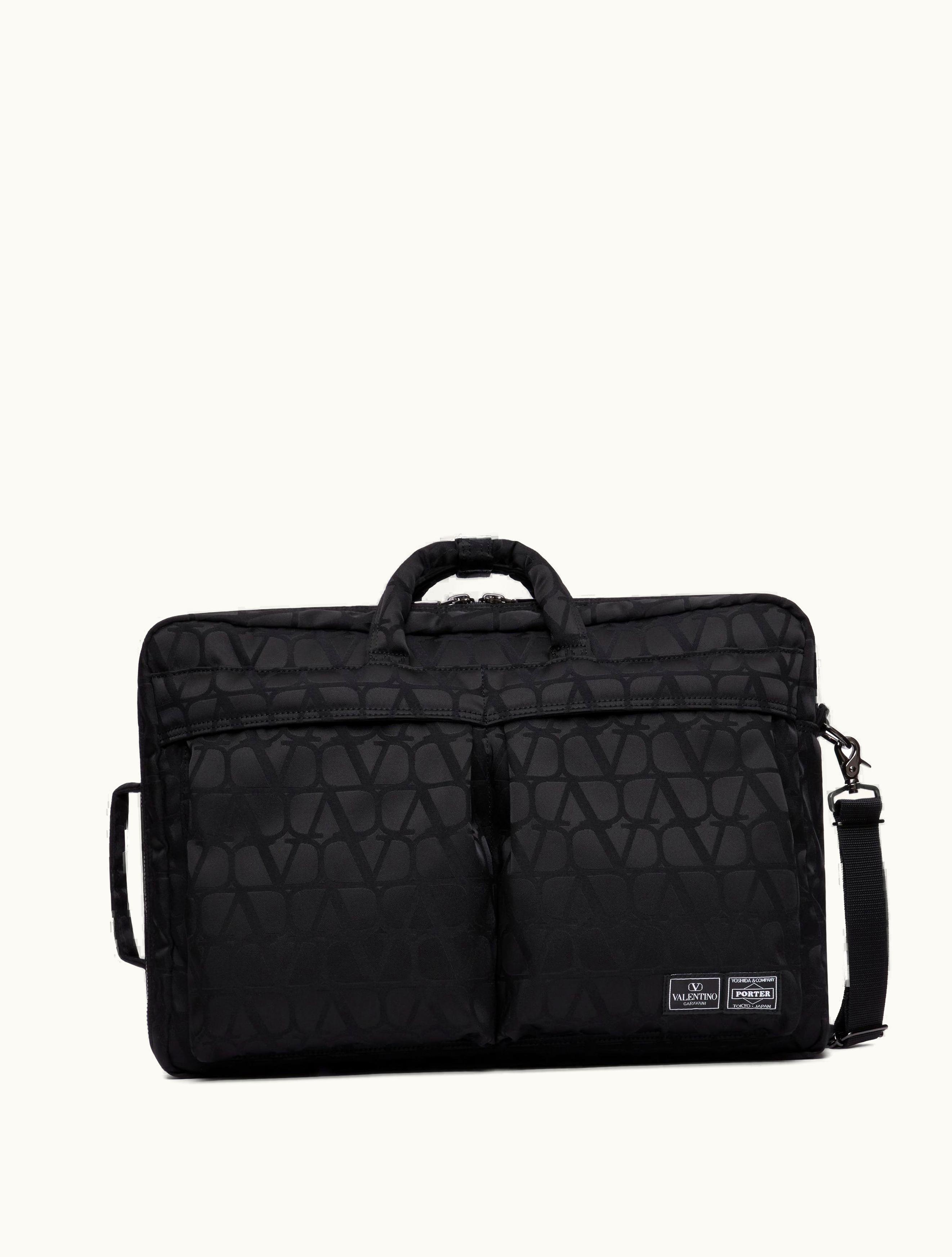 Valentino Valentino Garavani And Porter 3way Briefcase For Man In Black