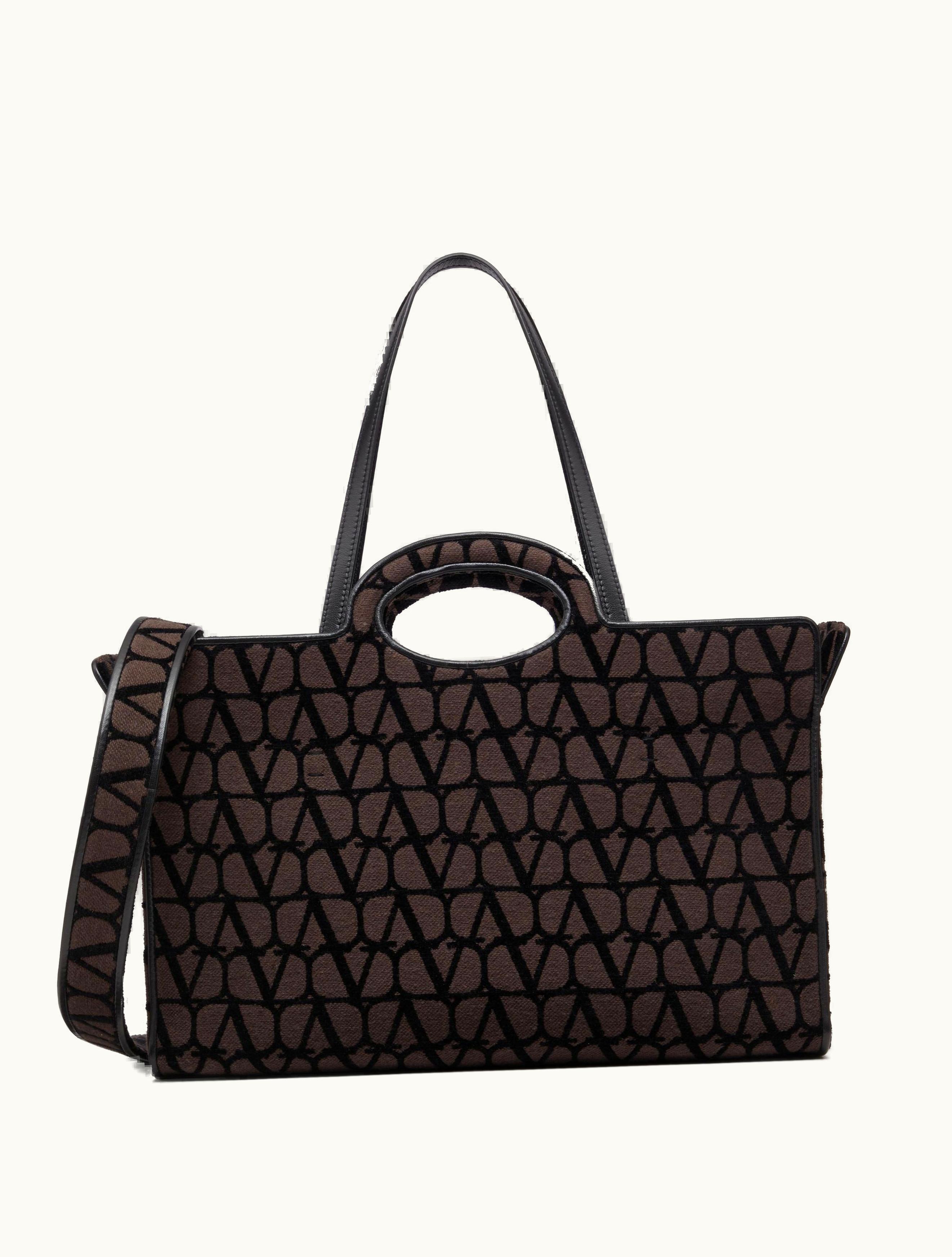 Valentino Valentino Le Troisieme Toile Iconographe Shopping Bag For Man In Fondantblack