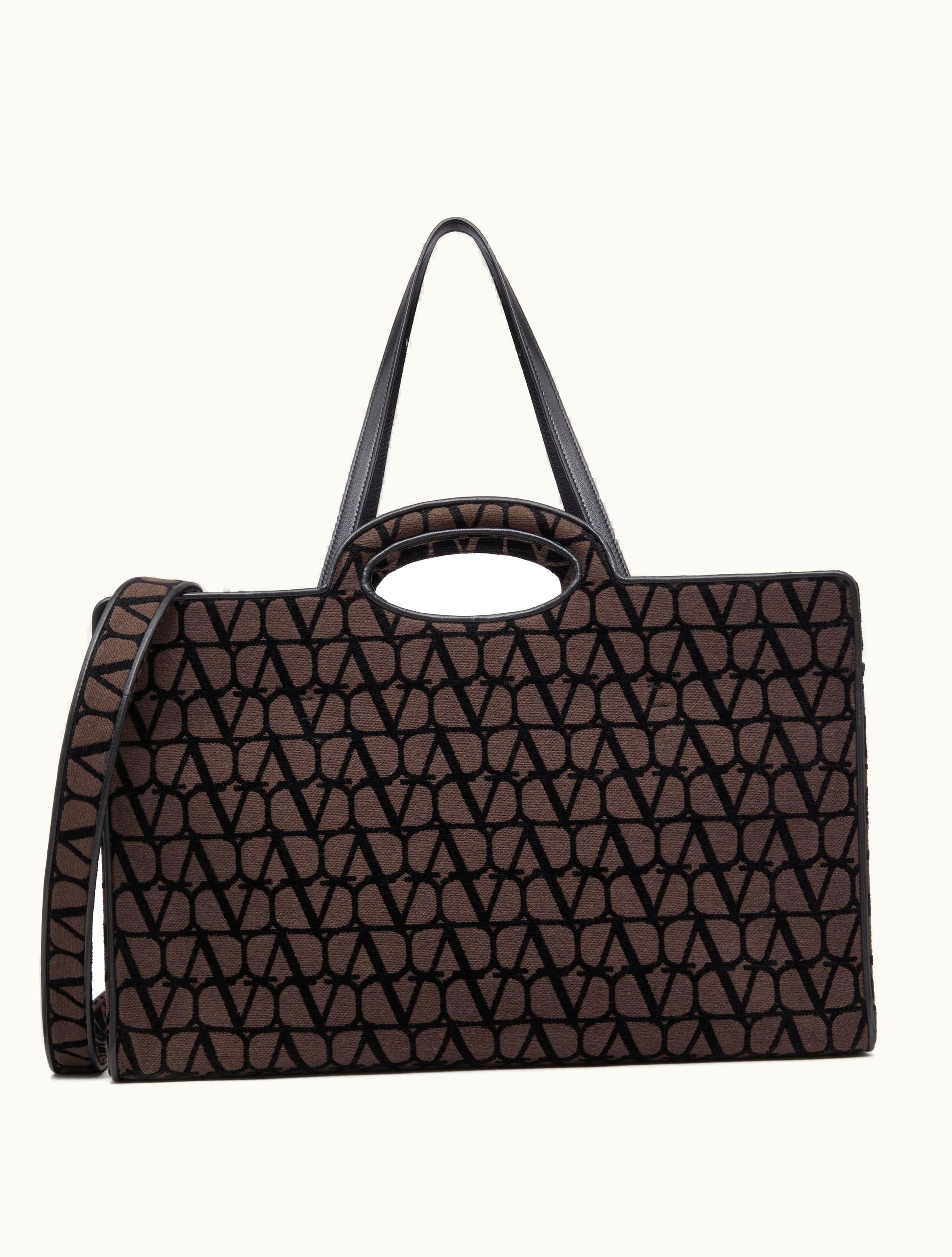 Valentino Valentino Le Troisieme Toile Iconographe Large Shopper For Man In Fondantblack