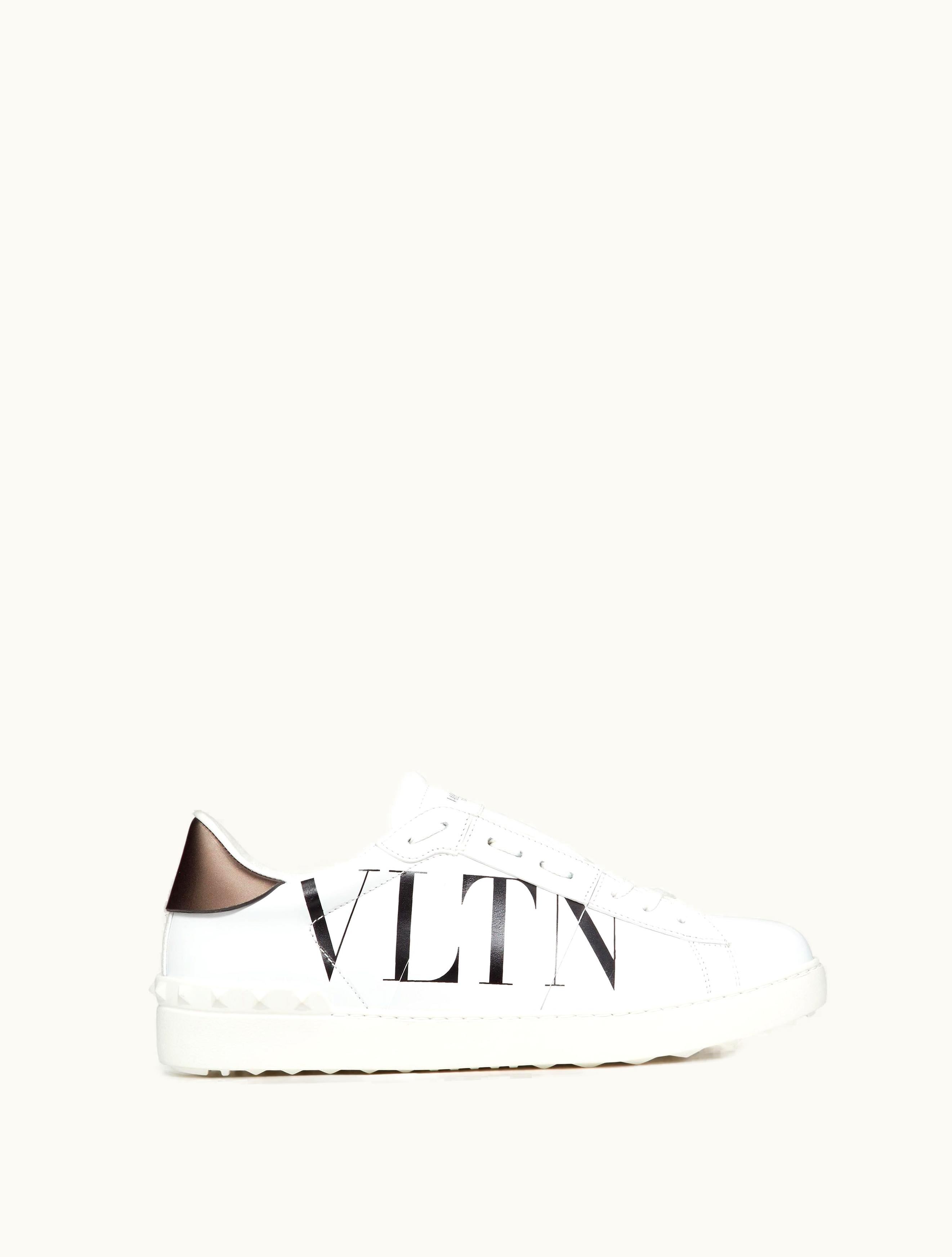 Valentino Valentino Open Sneaker With Vltn Logo For Man In White / Black