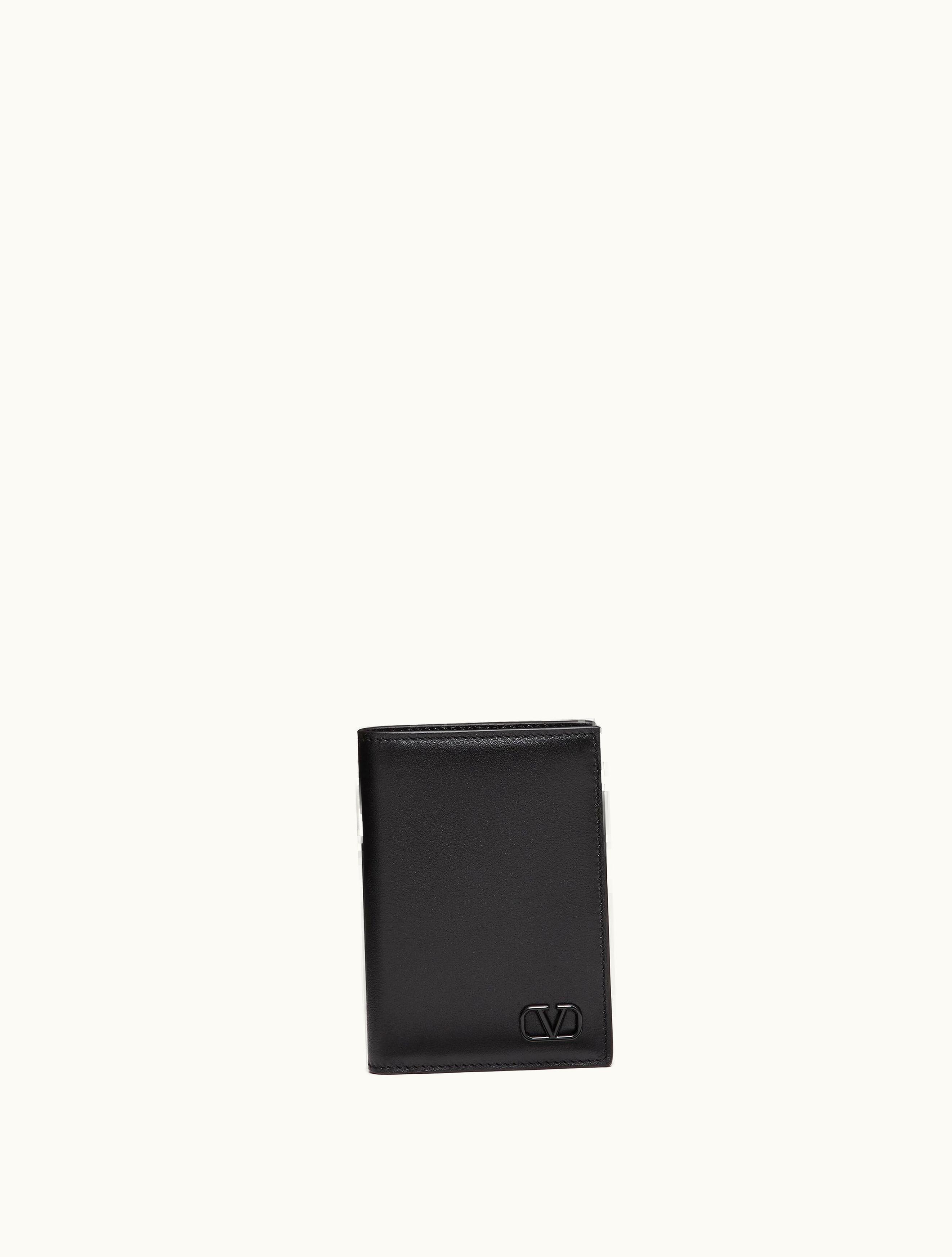 Valentino Valentino Vlogo Signature Cardholder For Man In Black