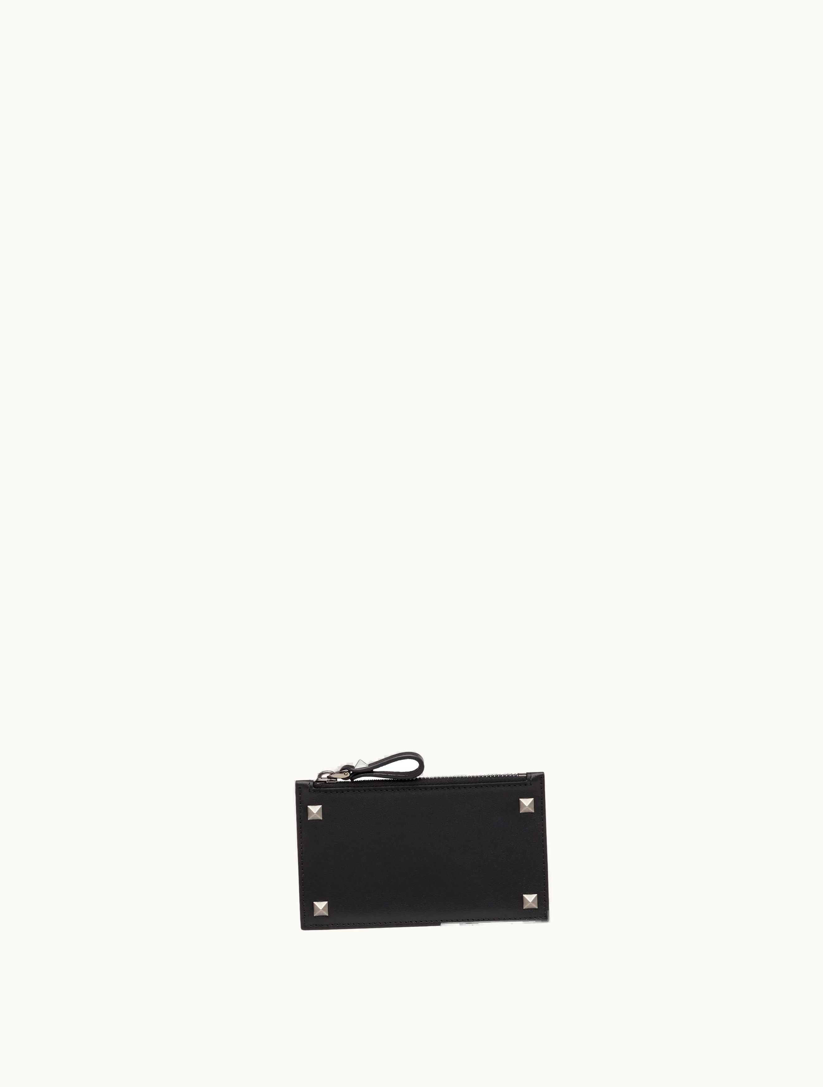 Valentino Valentino Rockstud Cardholder For Man In Black