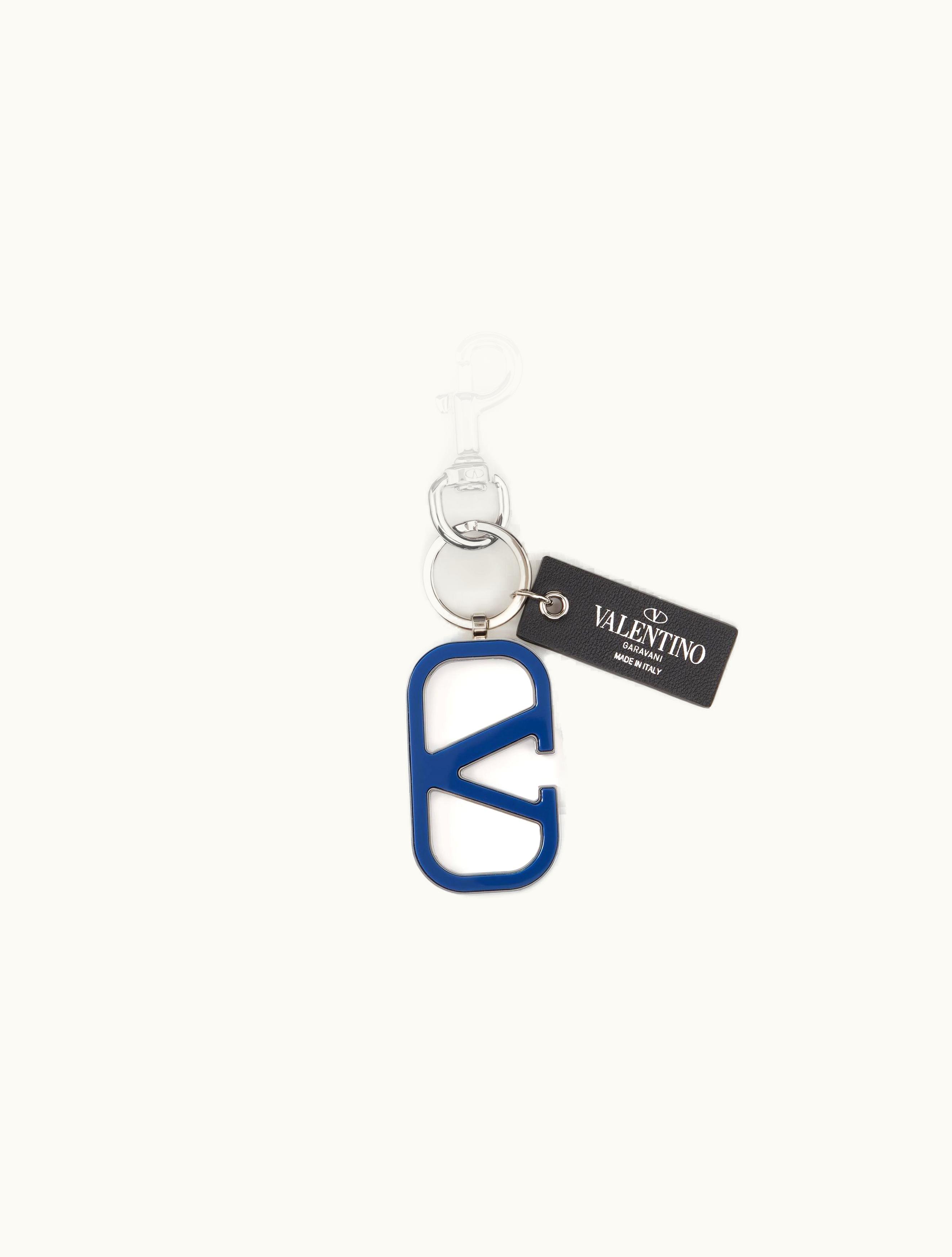 Valentino Valentino Vlogo Signature Keychain For Man In Black