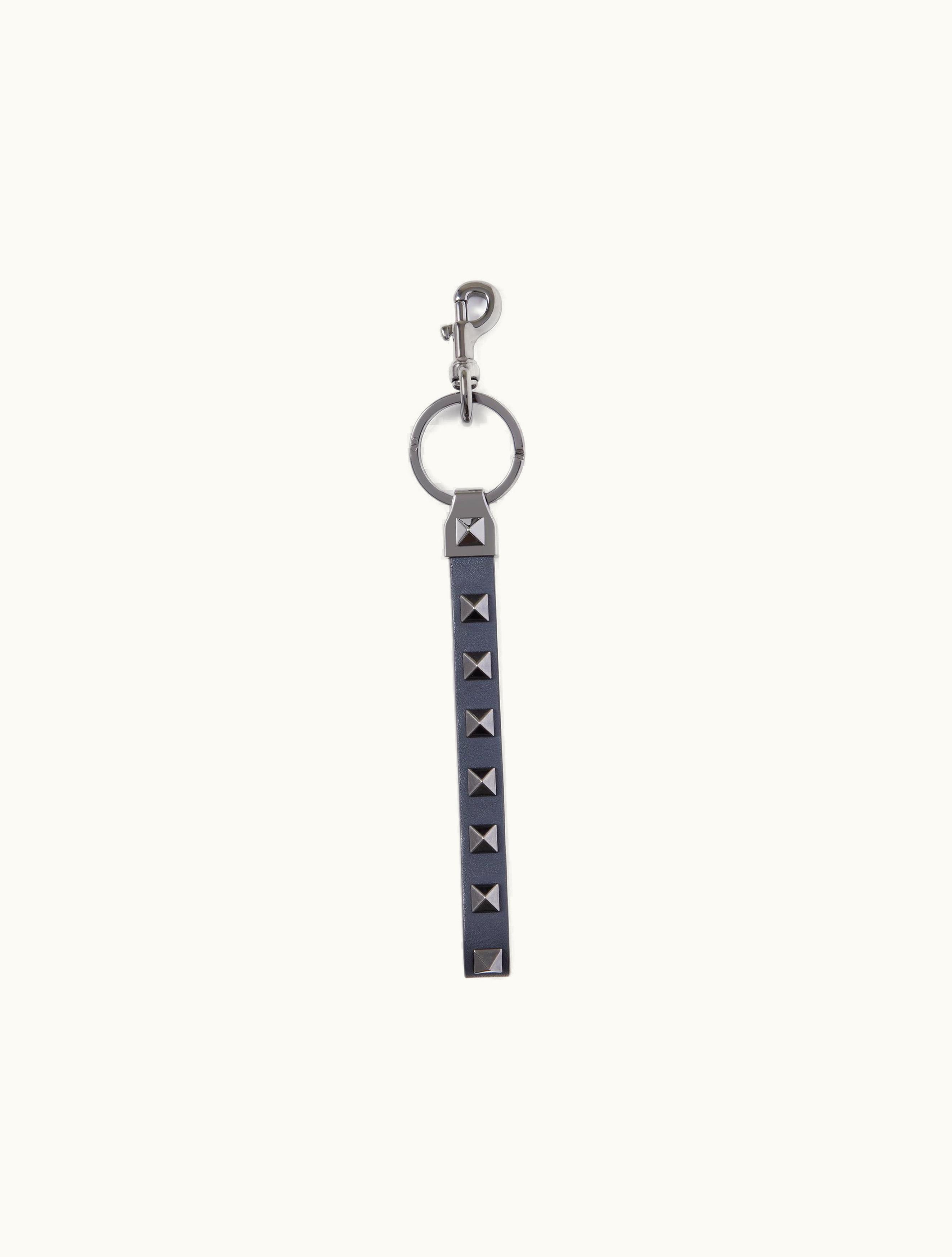Valentino Valentino Rockstud Keychain For Man In Black