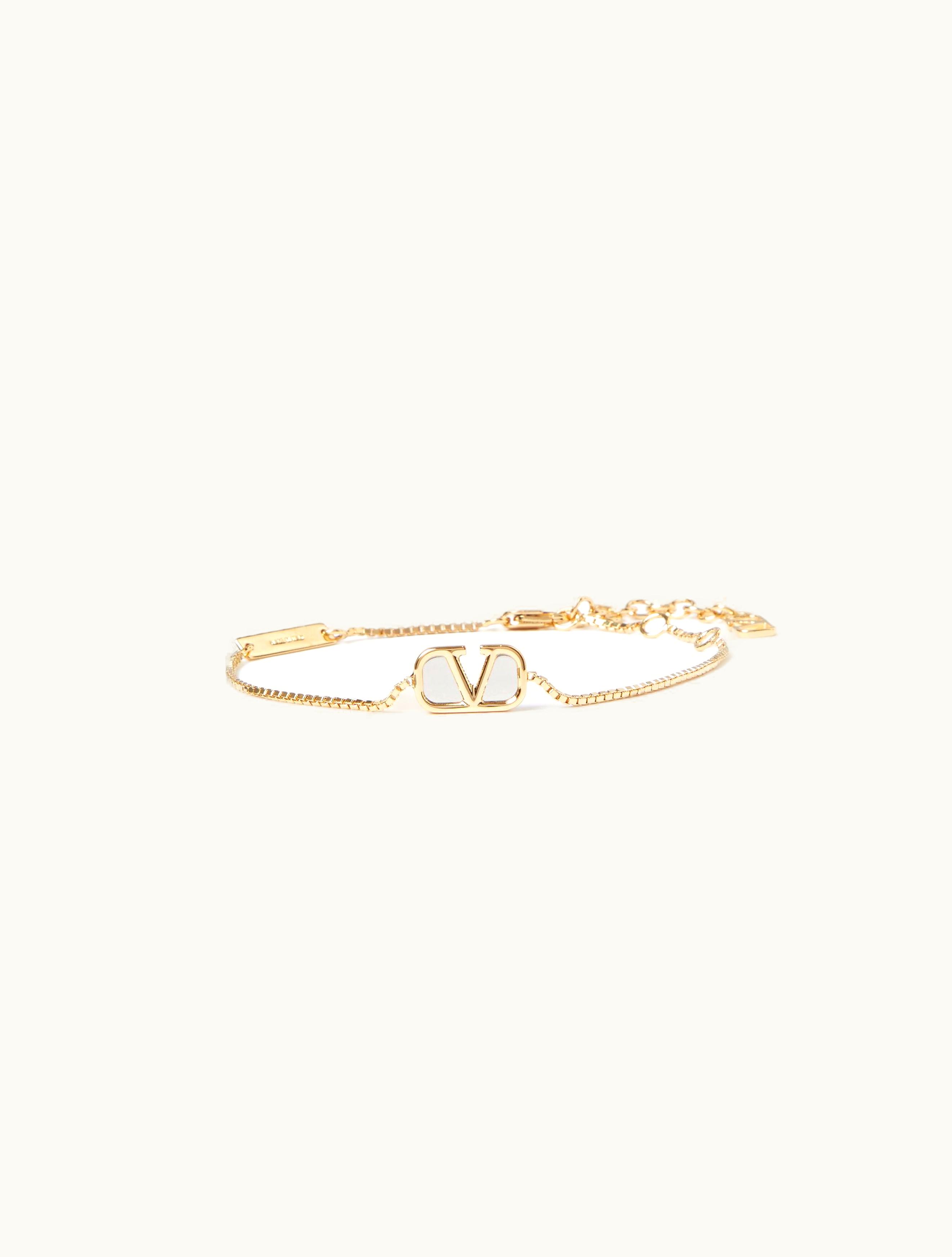 Valentino Valentino Vlogo Signature Metal Bracelet For Man In Gold